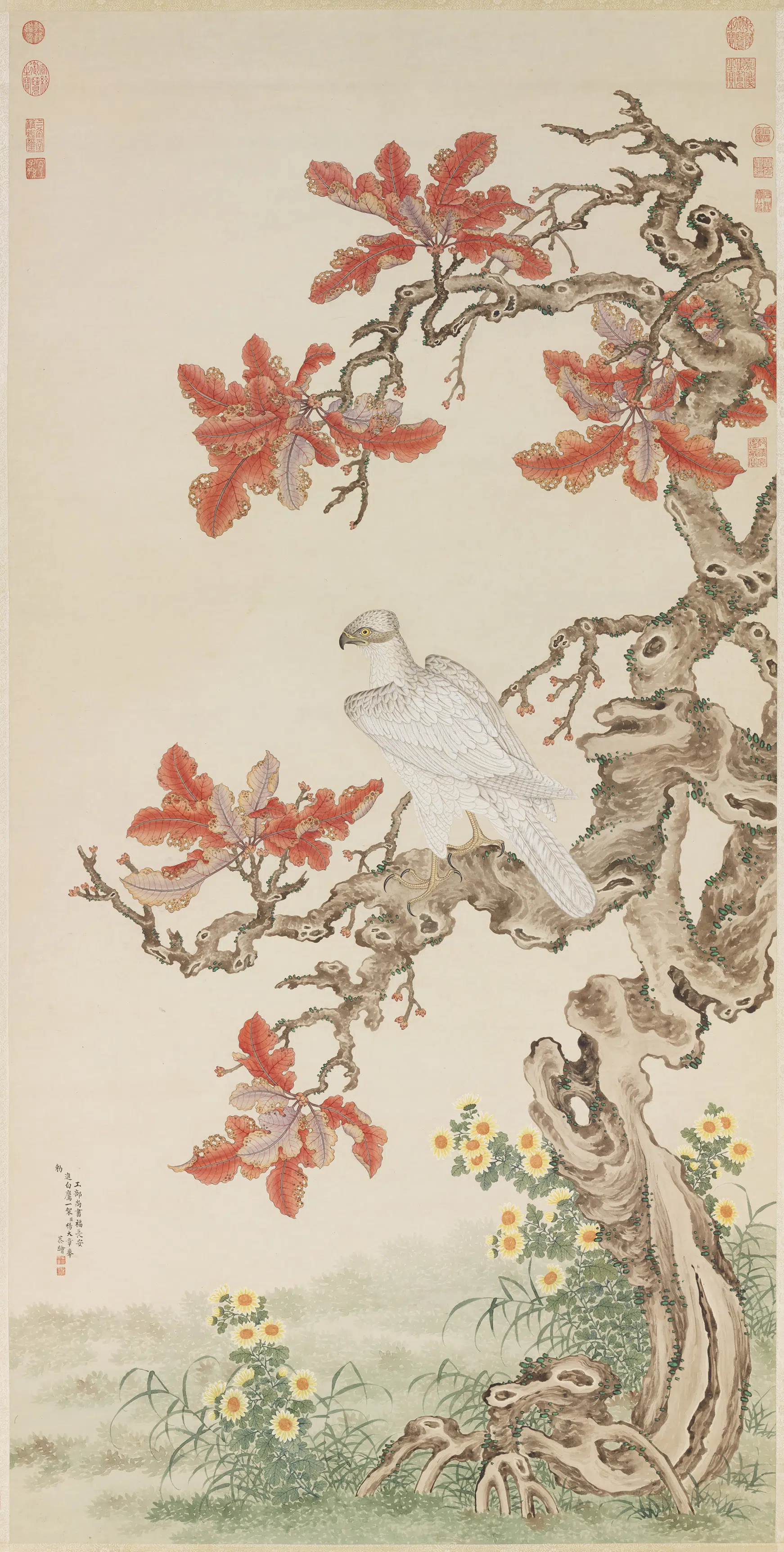 清代【杨大章】《画白鹰图轴-4》