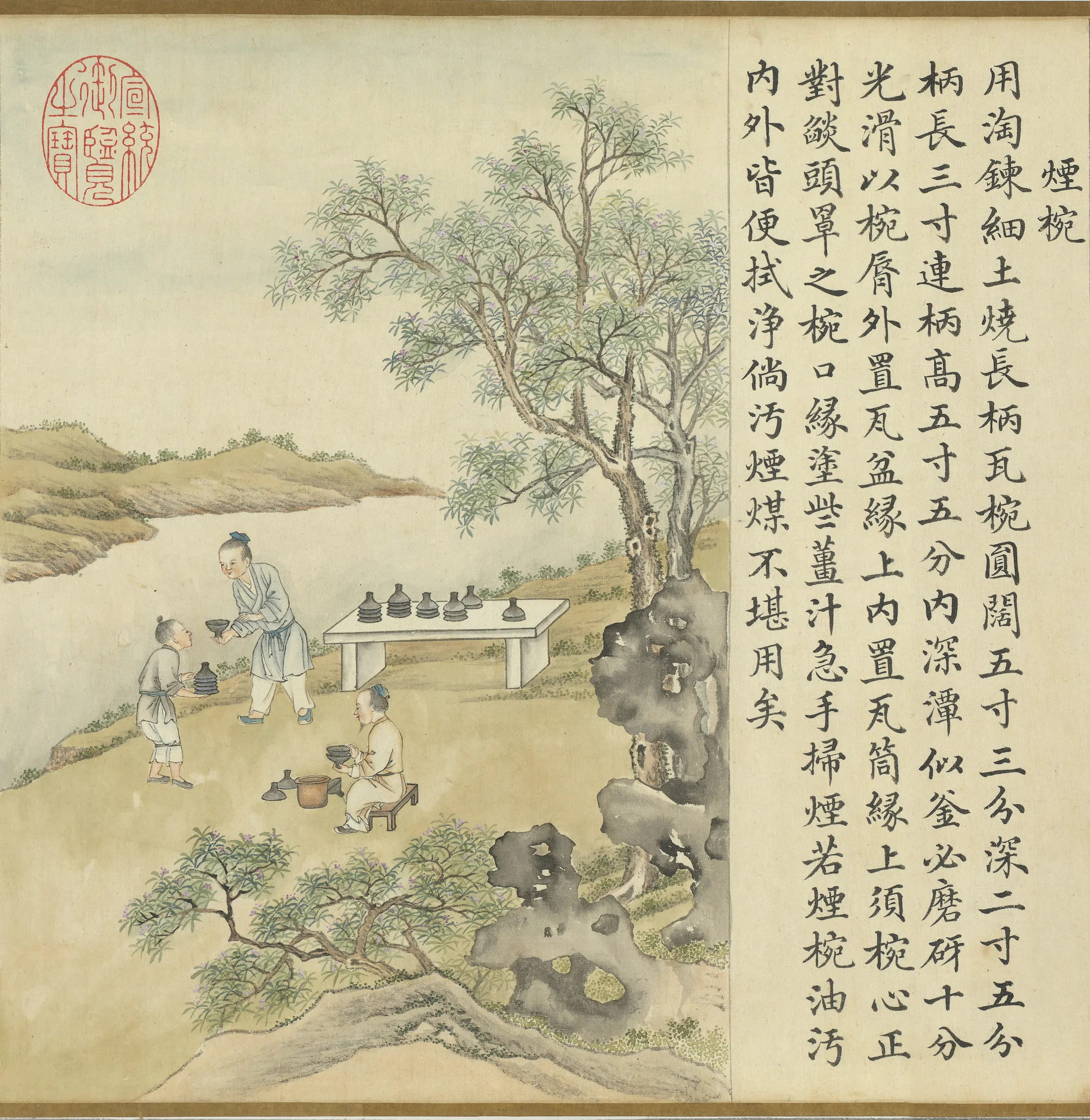 清代【沈初】《徐扬墨法集要图卷_烟椀》