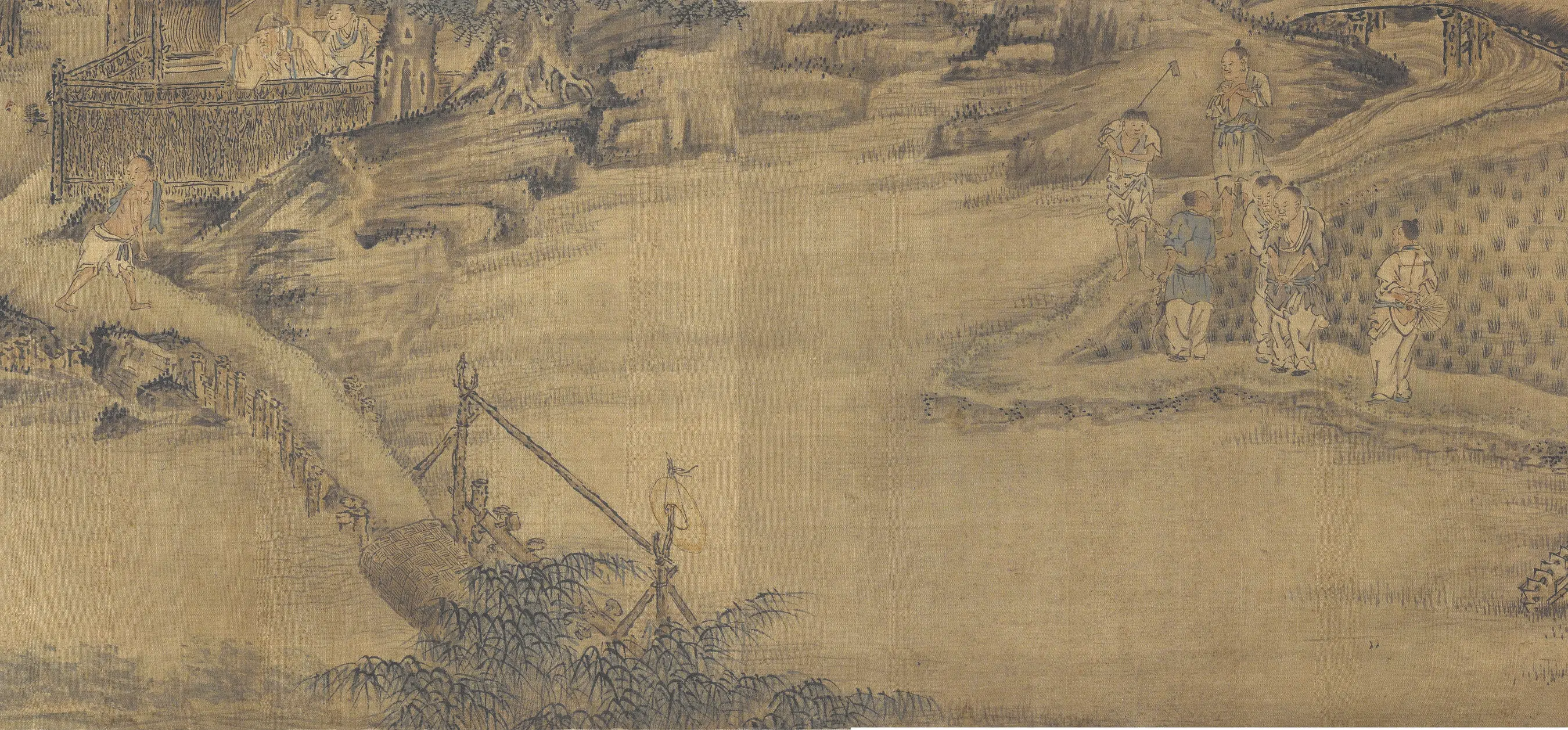 明代【张翀】《田家春门图》 第4张 明代【张翀】《田家春门图》 第4张