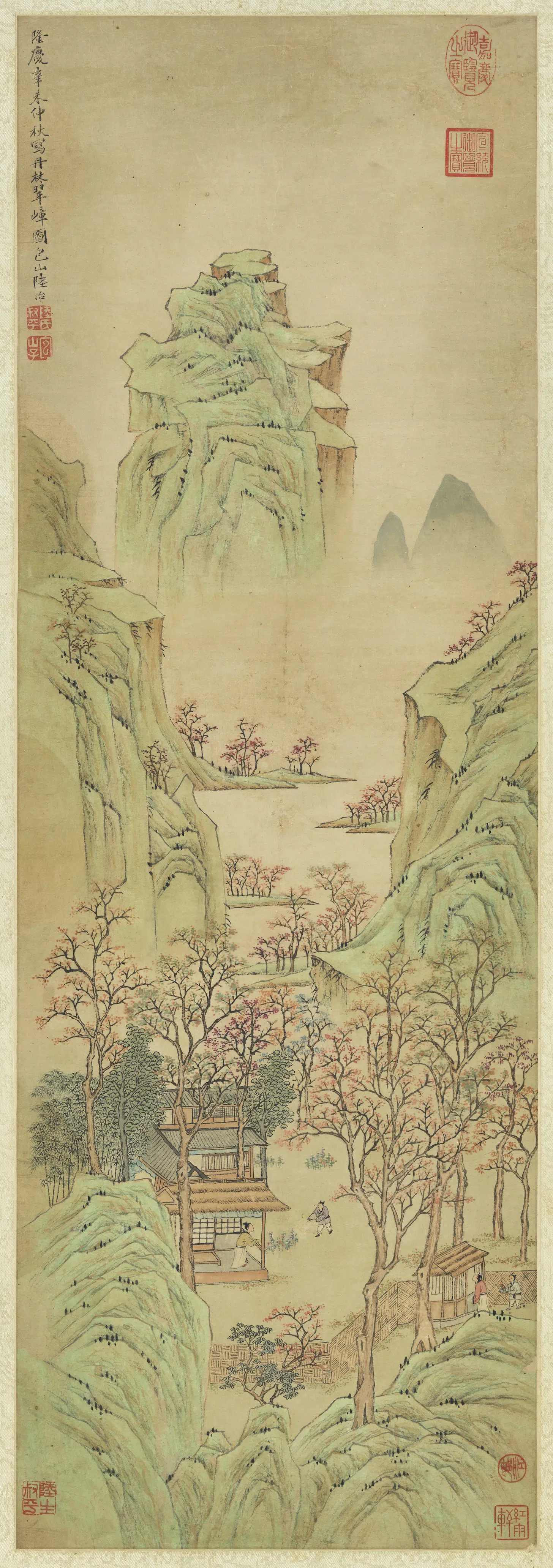 明代【陆治】《画丹林翠嶂图轴》 第1张
