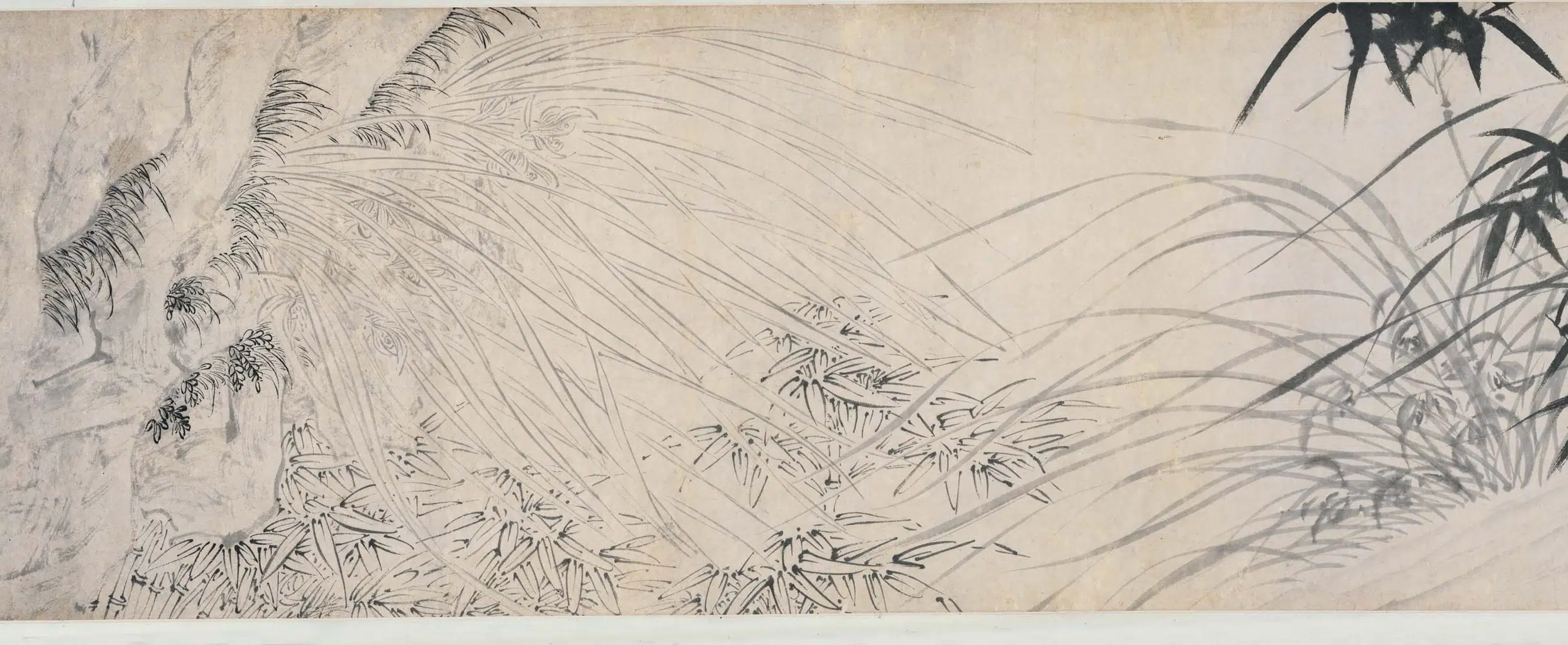 明朝【文徵明(文征明)】《兰竹图卷》 第2张 明朝【文徵明(文征明)】《兰竹图卷》 第2张