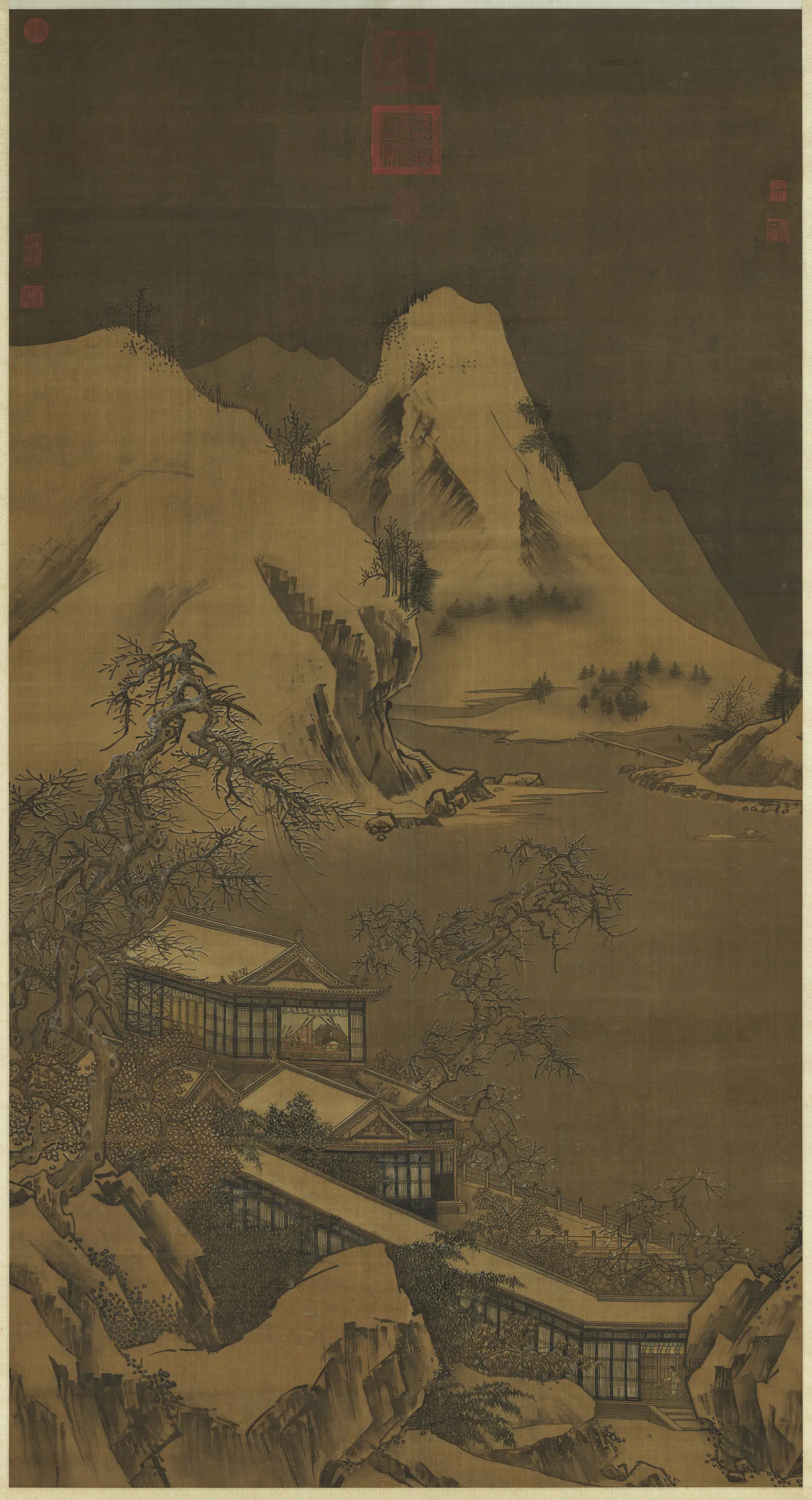 南宋【马远】《画雪景图轴》