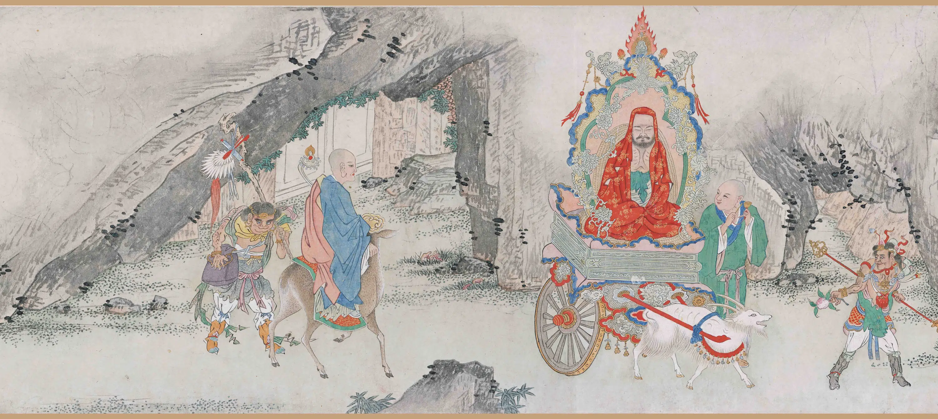 明朝【卢镇】《十八罗汉卷》 第2张