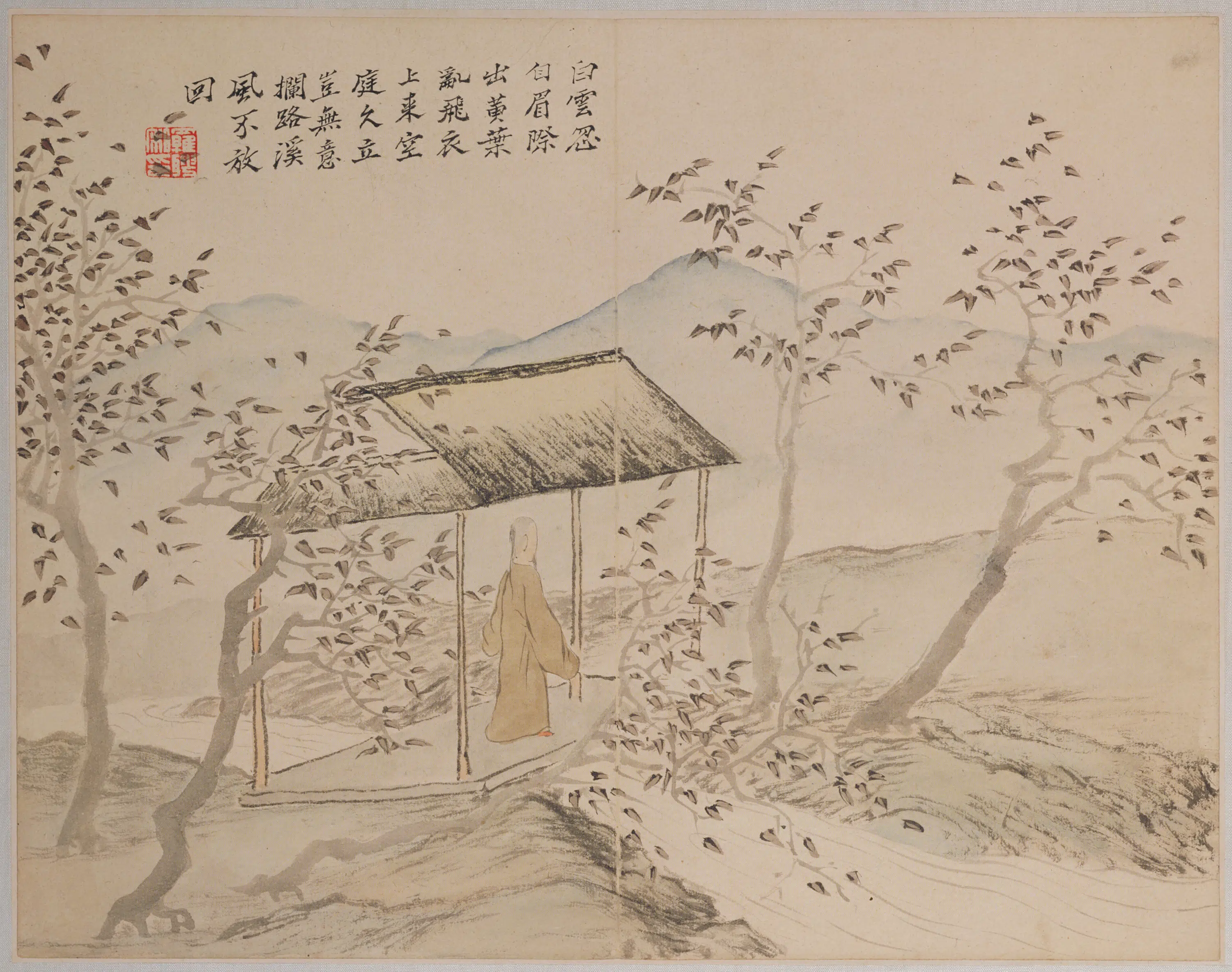 清代【罗聘】《人物山水册(12开)》 第2张 清代【罗聘】《人物山水册(12开)》 第2张