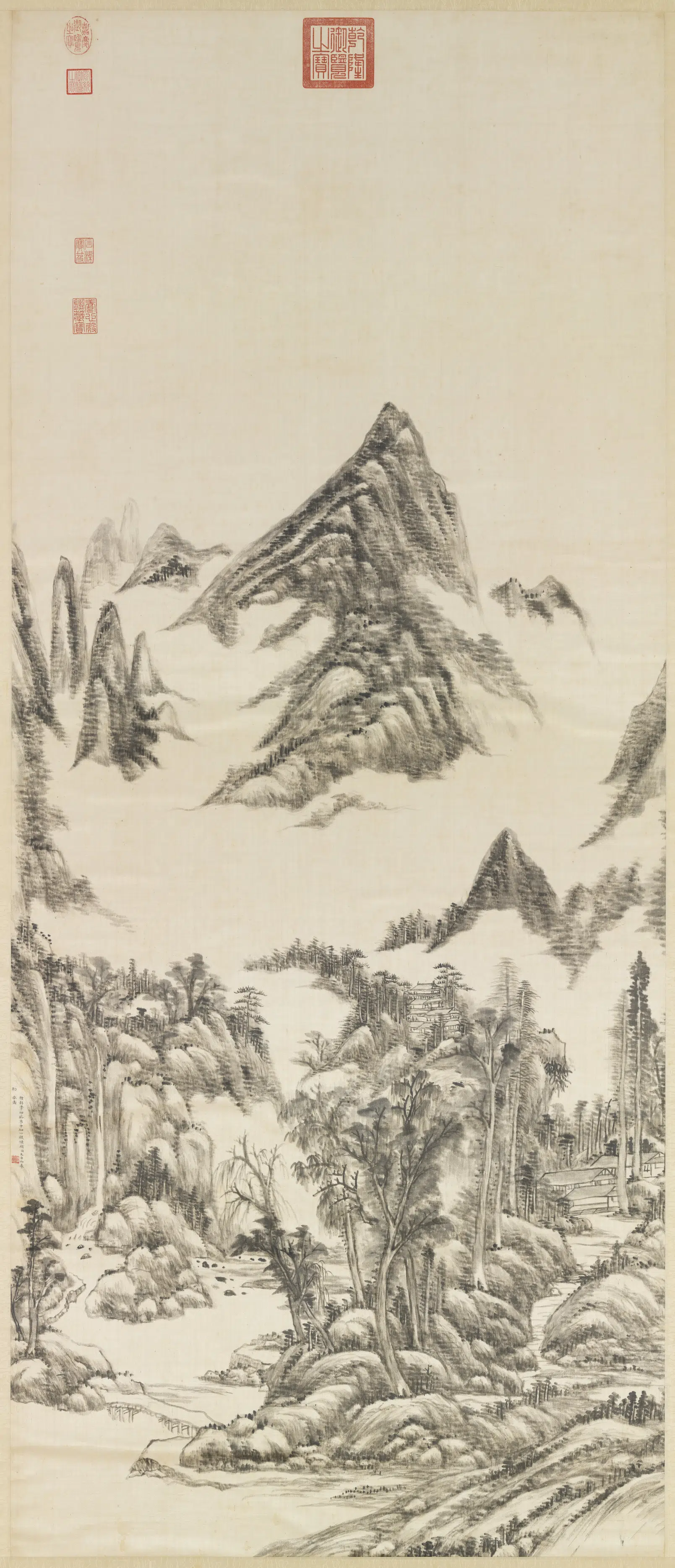 清代【王原祁】《画山水图轴-5》