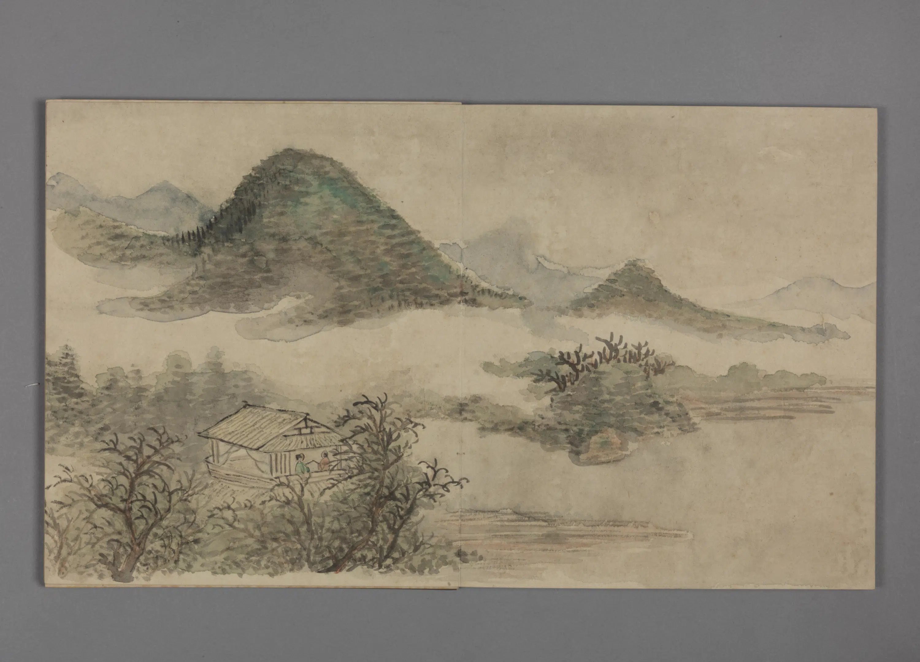 清代【董诰】《四景山水图册（4开）缺1》 第1张