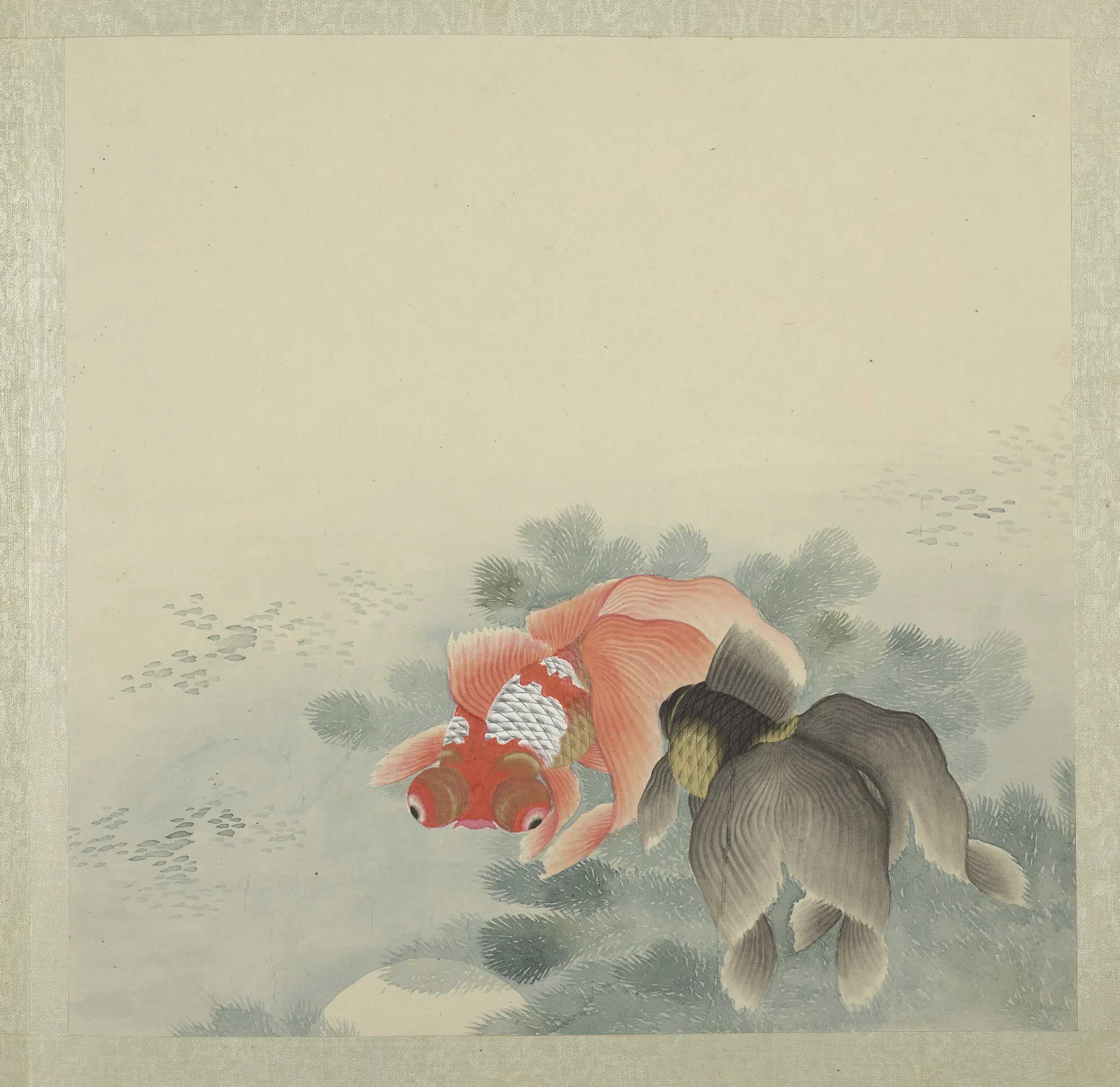 《无名氏画鱼册-金鱼七》