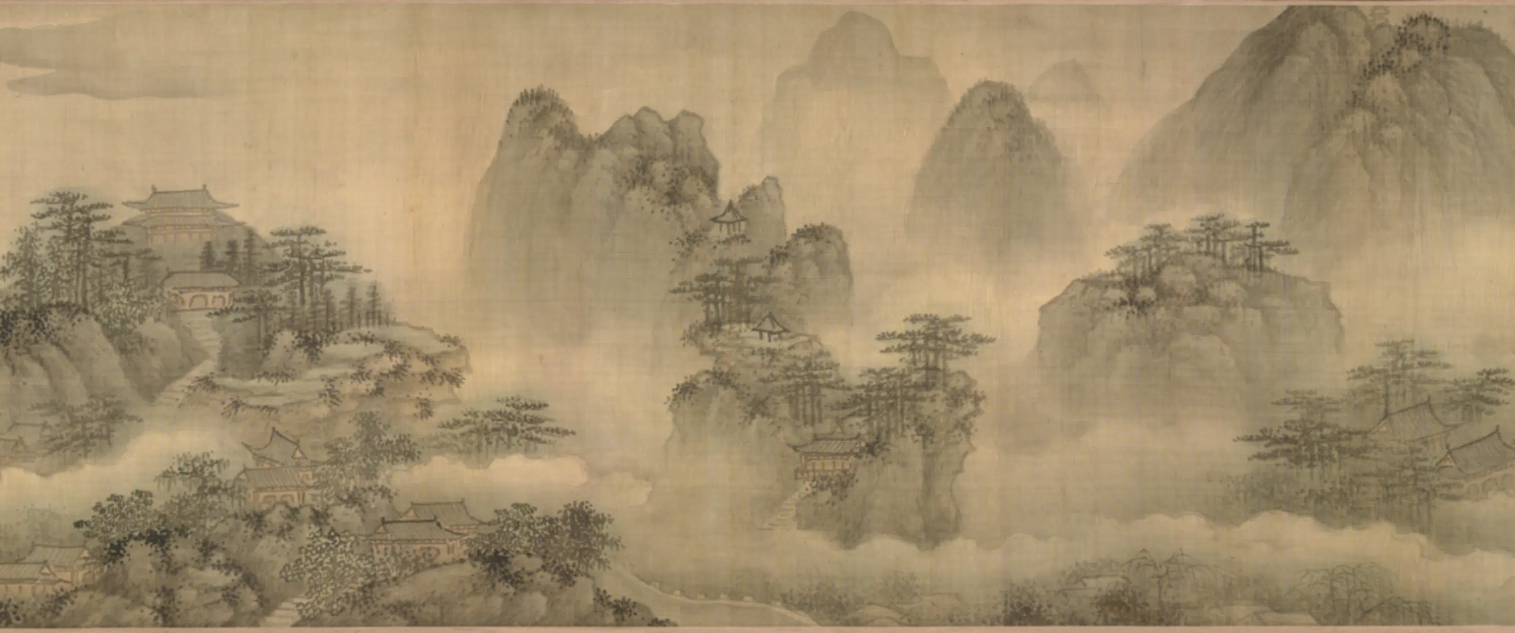 明朝【周翰】《南屏烟雨图卷》 第4张