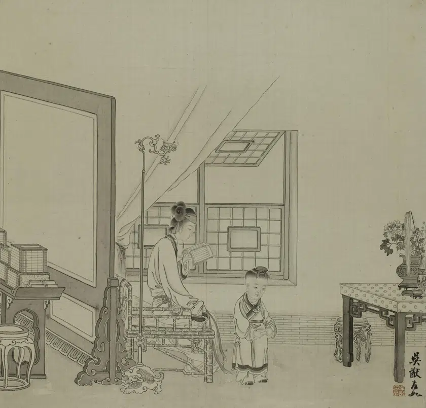 清代【吴嘉猷（吴友如）】《仕女图册》 第7张