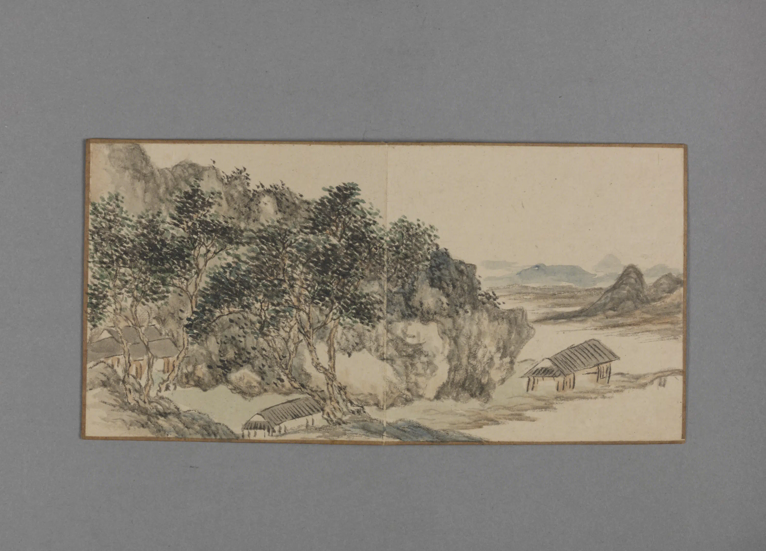 清代【董邦达】《山水册-2（12开）》 第6张