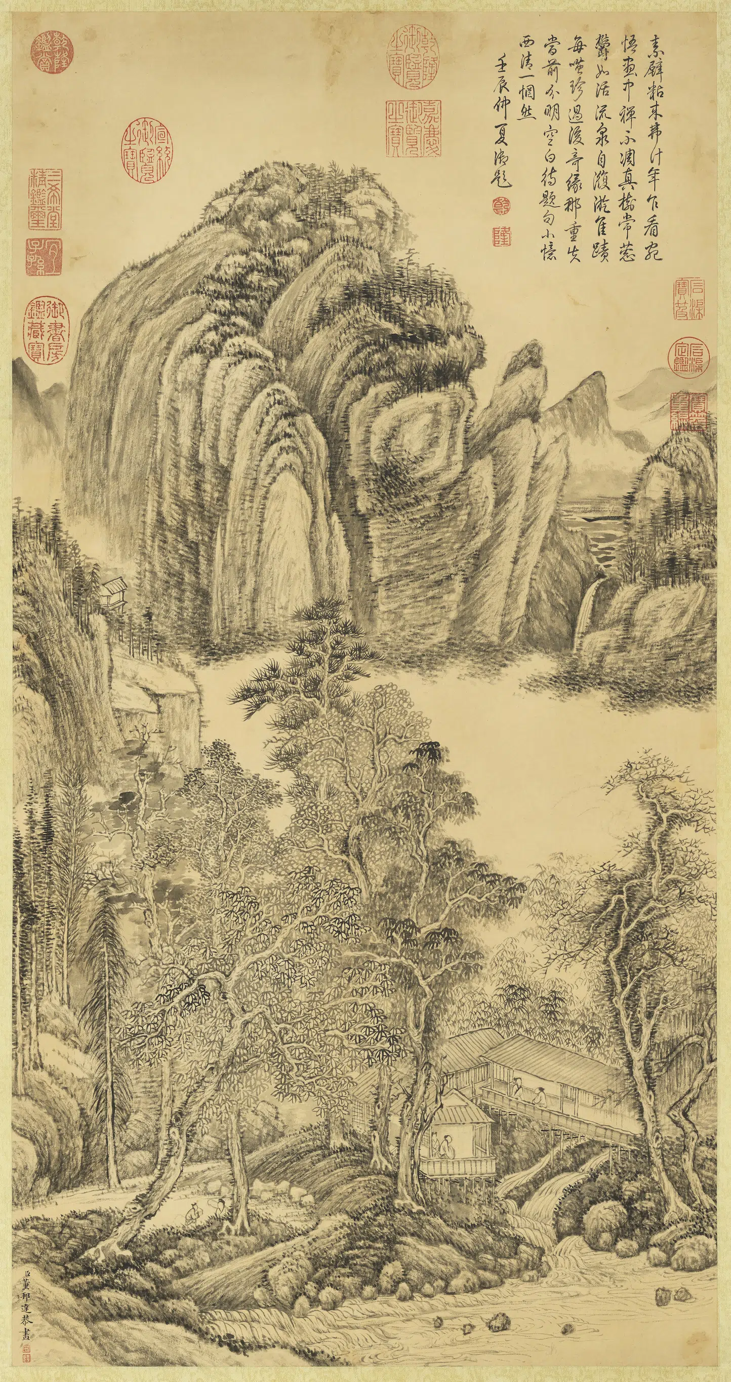 清代【董邦达】《山水图轴-4》