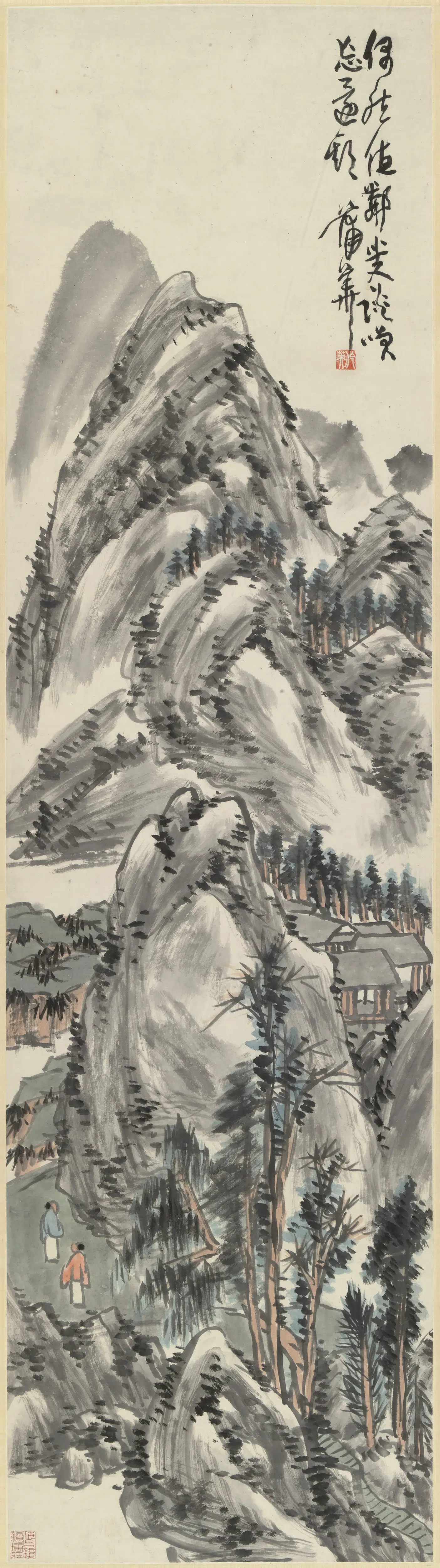 清代【蒲华】《山水轴》
