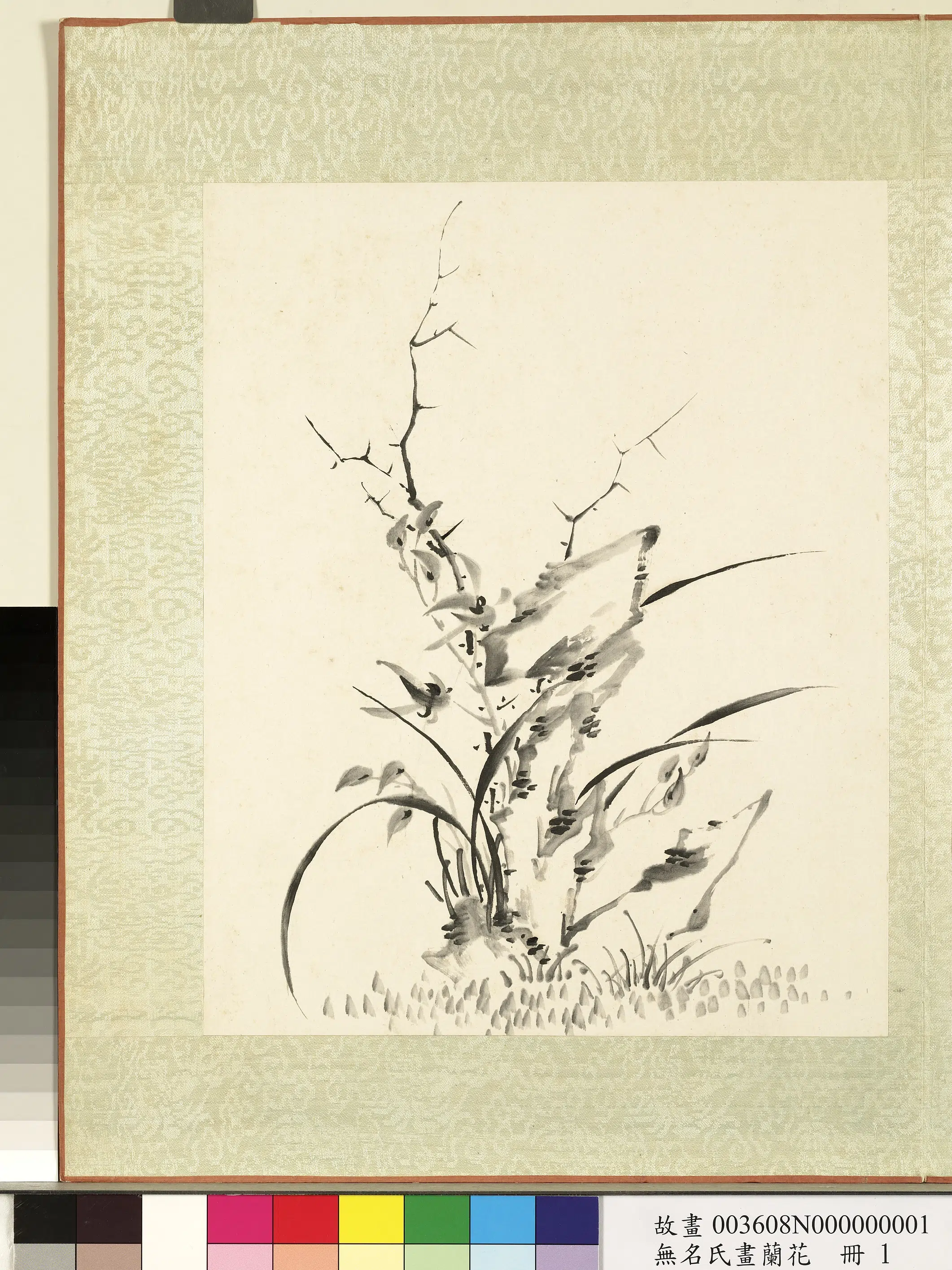 《无名氏画兰花册-兰花(二)》 第1张 《无名氏画兰花册-兰花(二)》 第1张