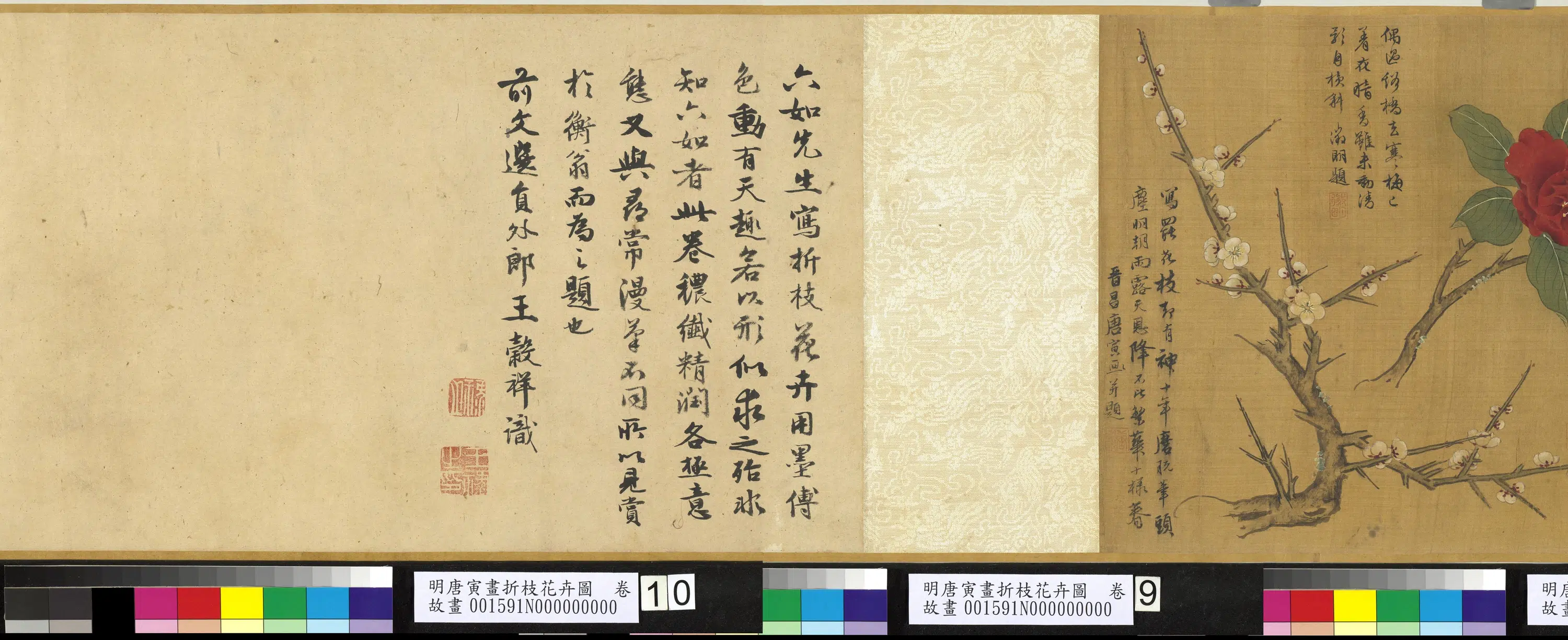 明朝【唐寅】《画折枝花卉图卷》