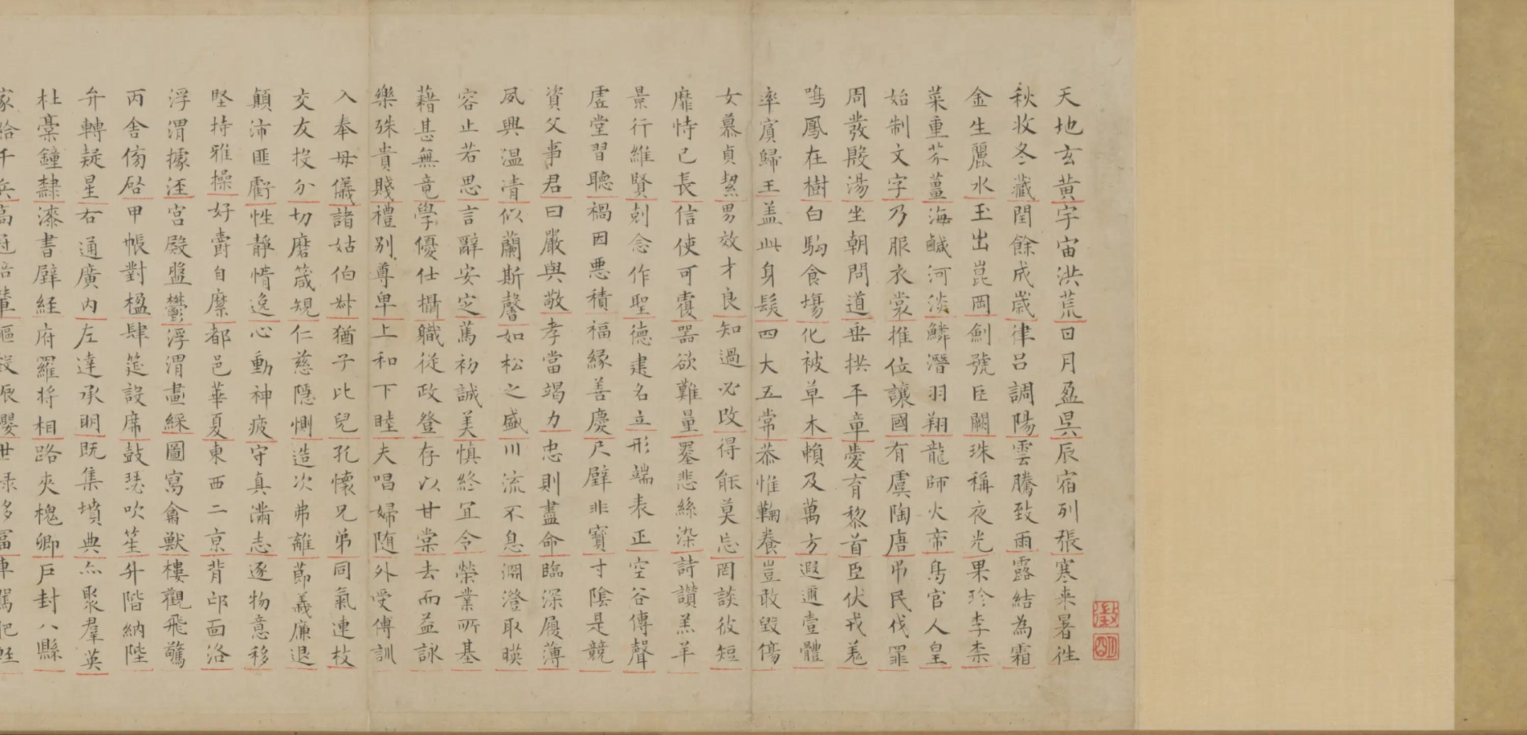 明朝【文徵明】《楷书千字文卷》 第2张