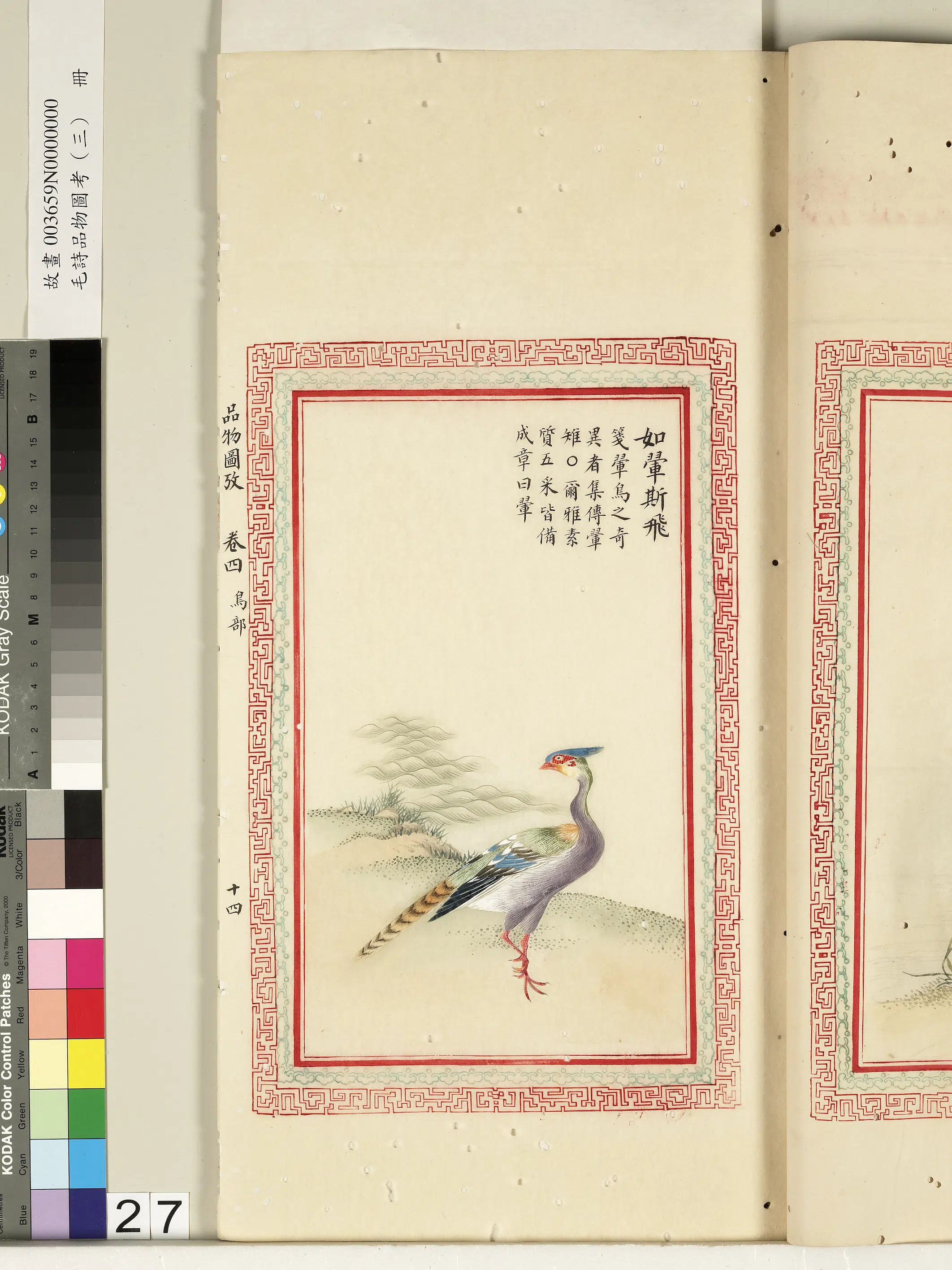 清朝【佚名】《毛诗品物图考（三）册-如翚斯飞-2》