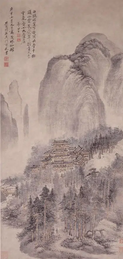 清代【王翚】《茂林仙馆图轴》 第1张
