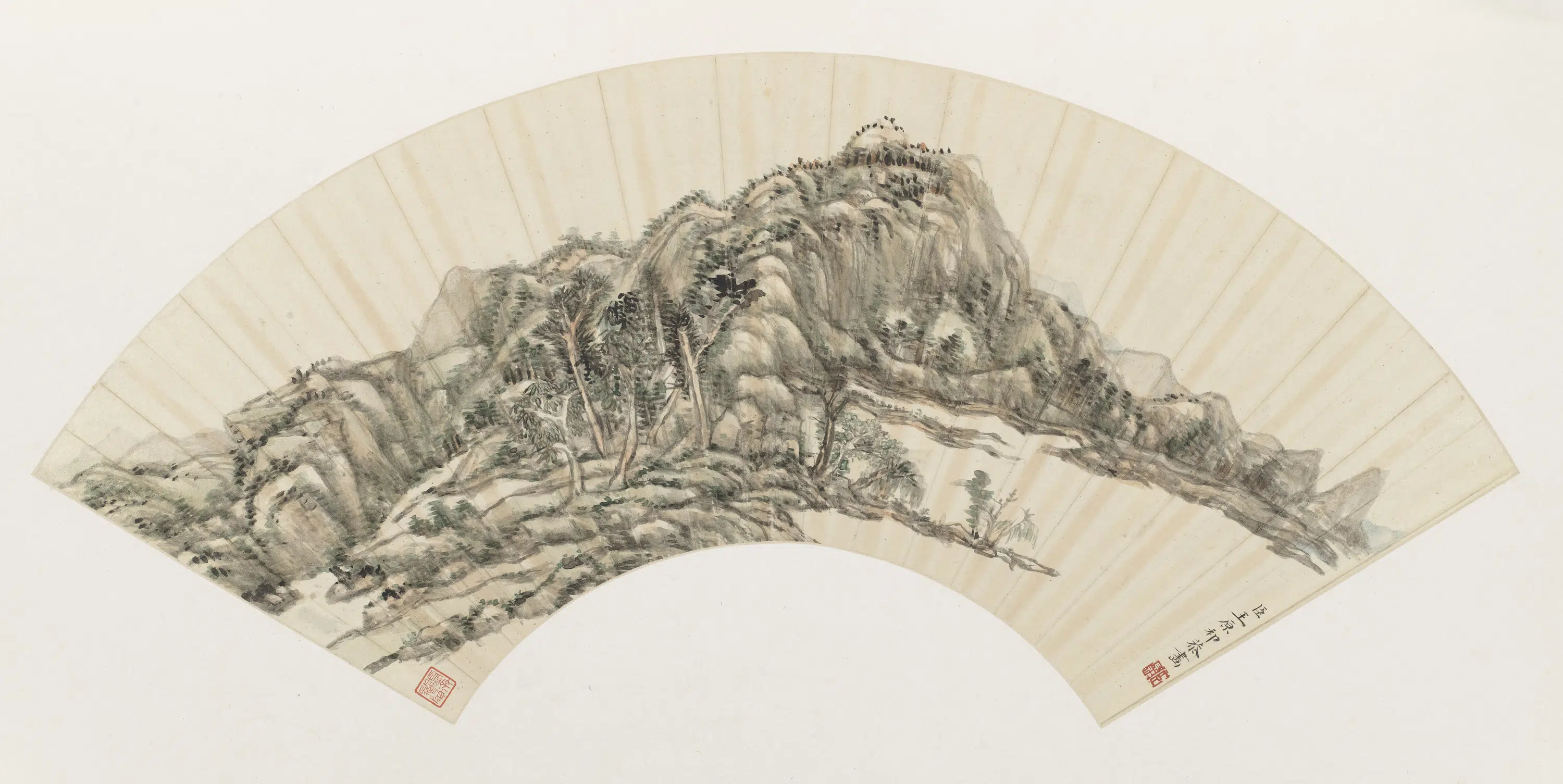 清代【王原祁】《山水扇页册》