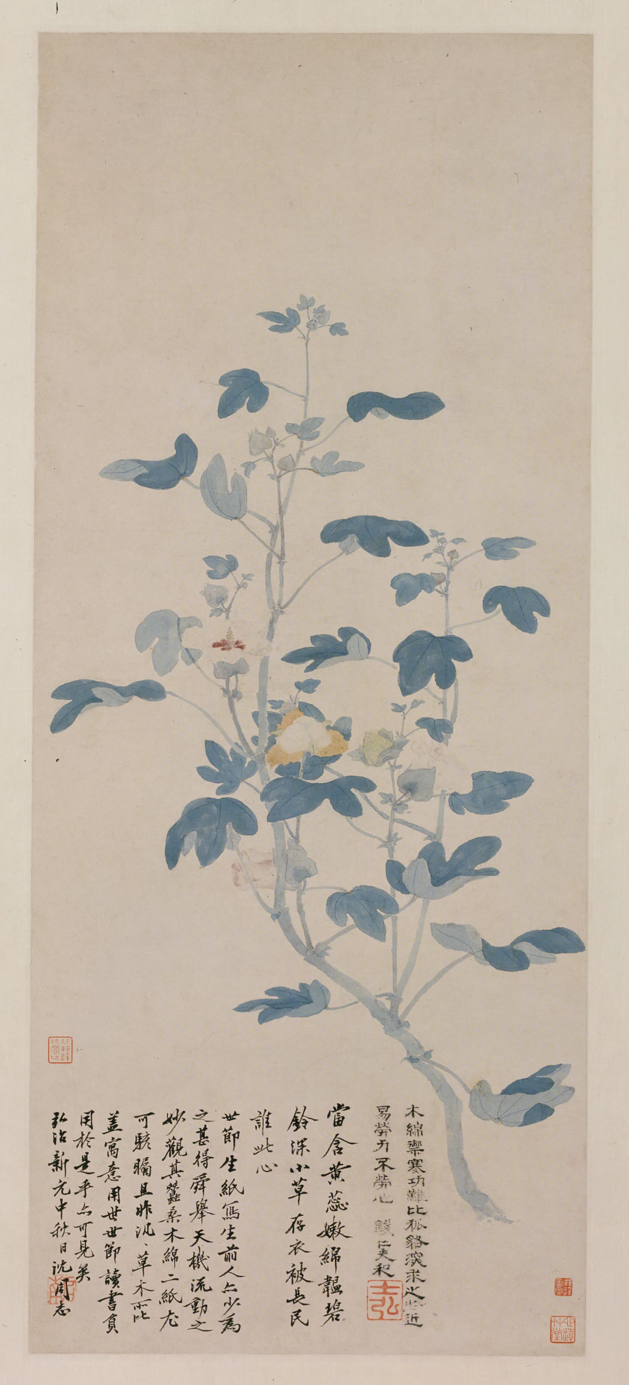 明朝【孙艾】《木棉图轴》