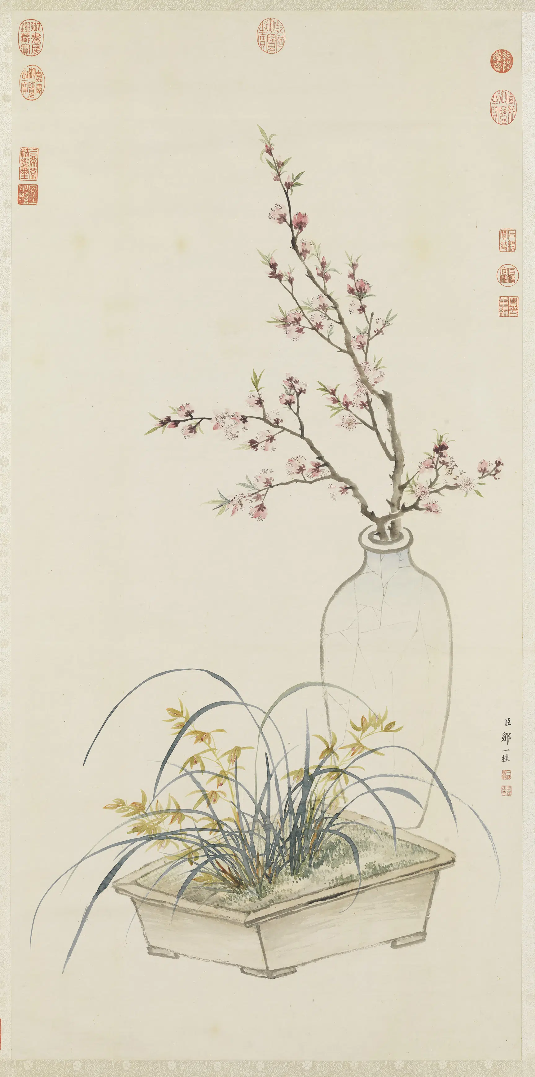 清代【邹一桂】《画花卉图轴-1》