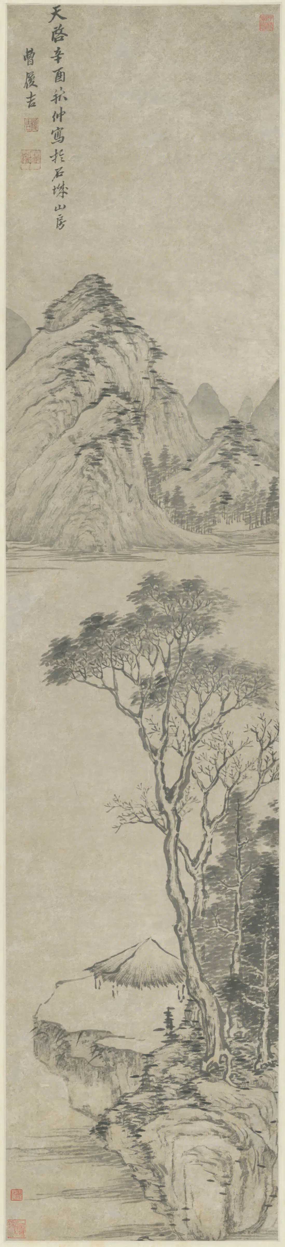 明朝【曹履吉】《山水图轴》