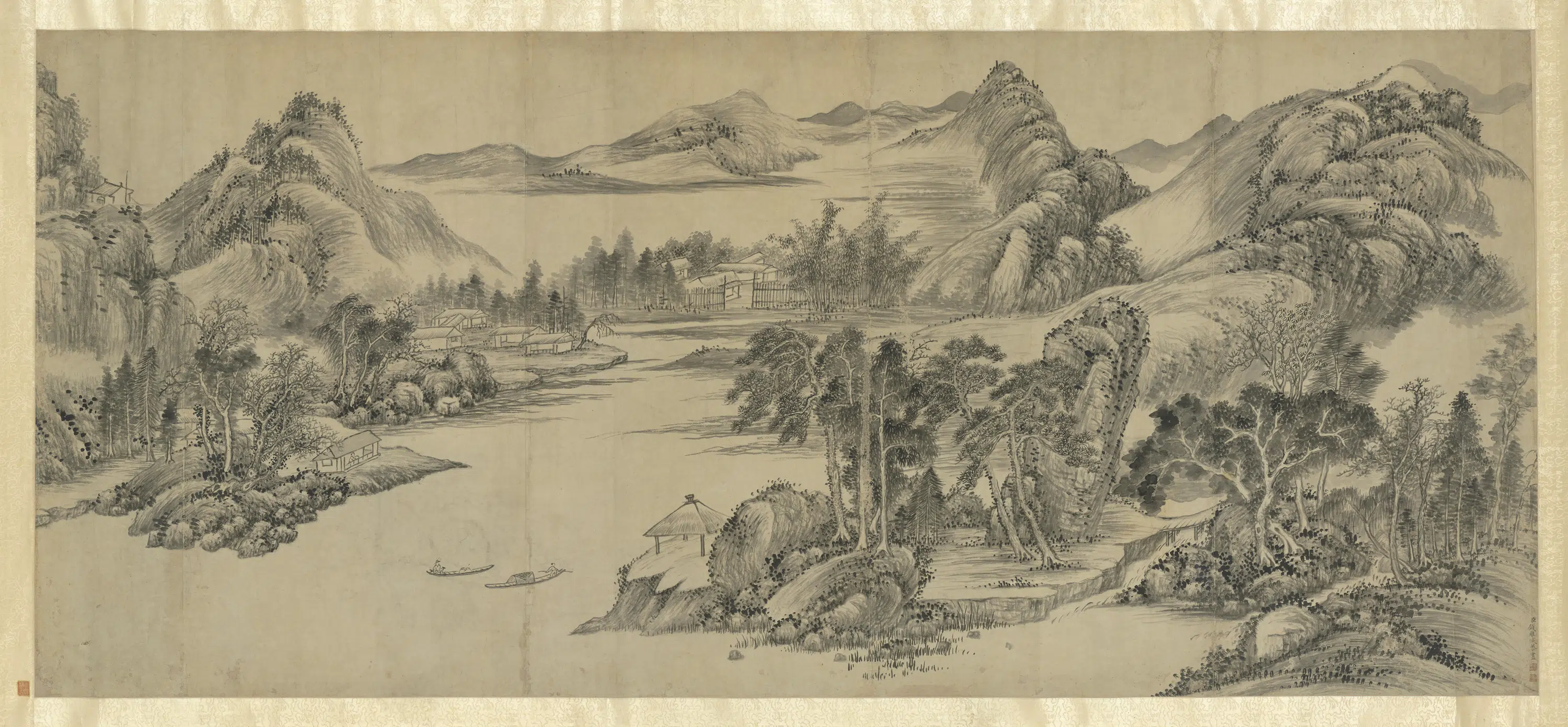 清代【钱维城】《山水横披》