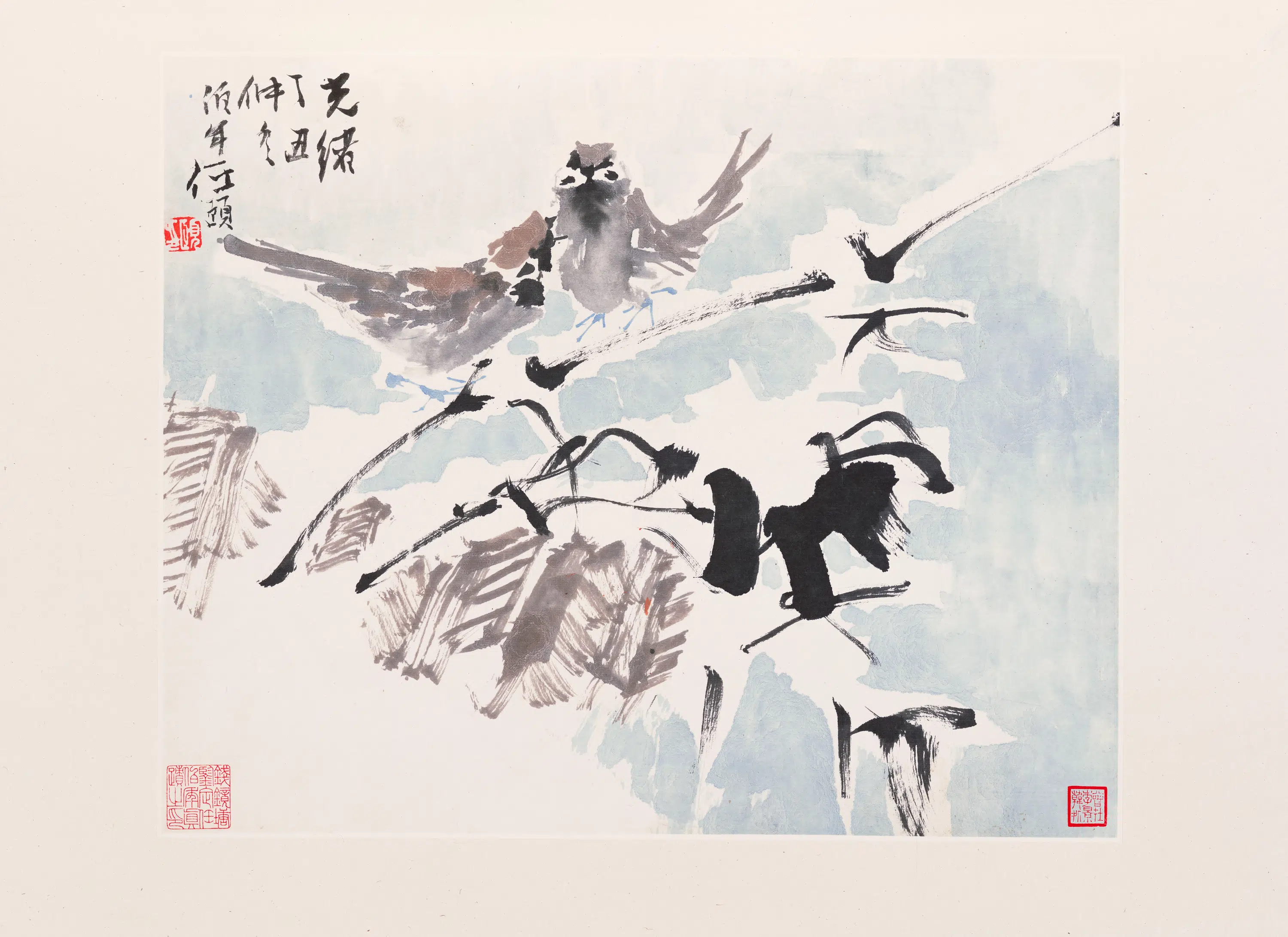 清代【任伯年（任颐）】《花鸟图册》