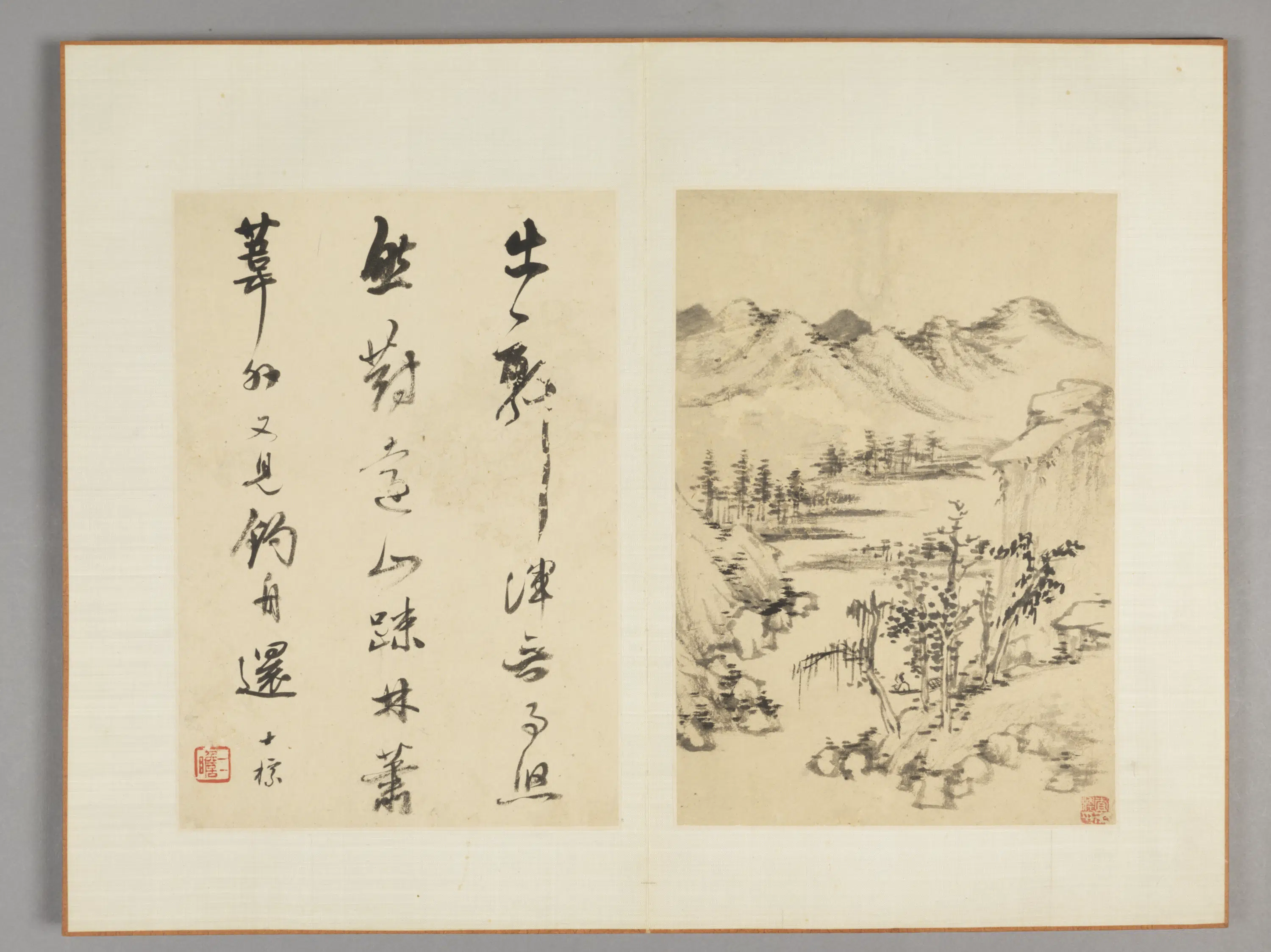 清代【查士标】《书画合璧册（10开）》 第5张