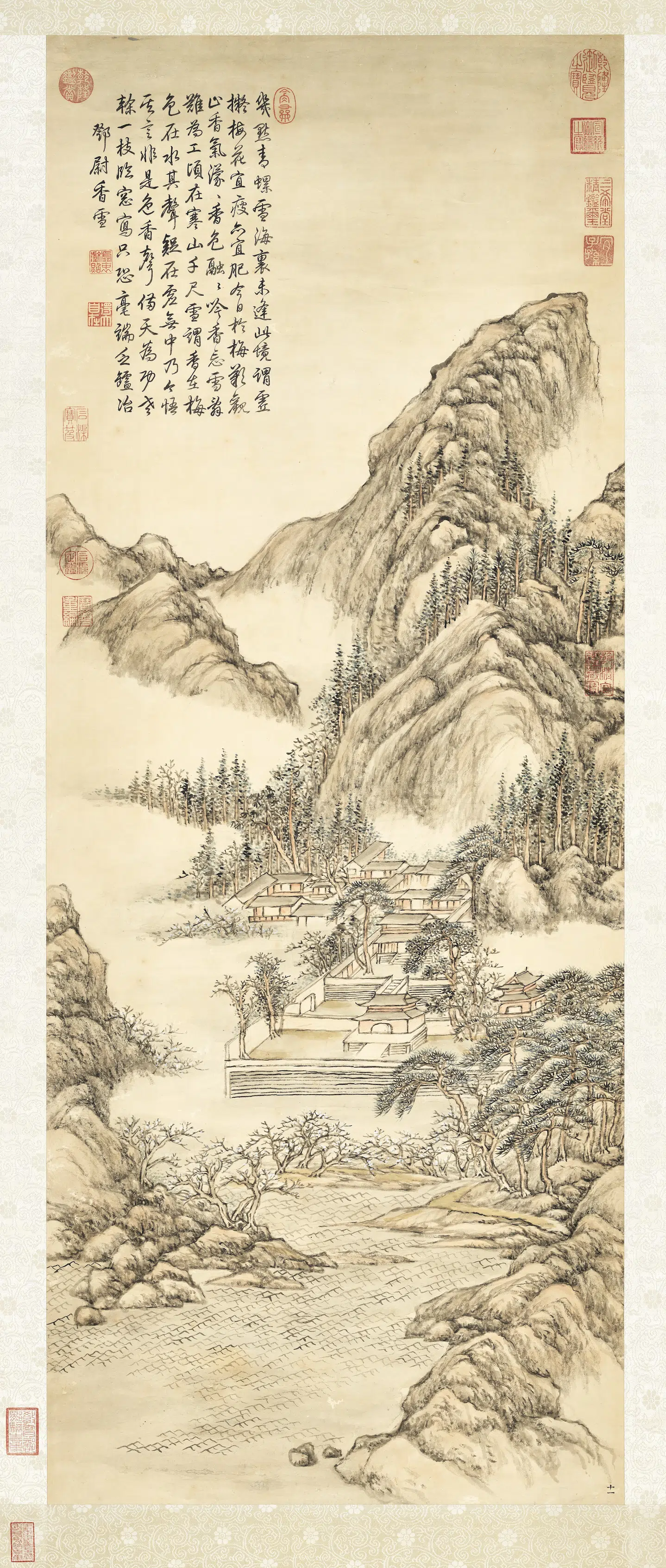 清代【张宗苍】《邓尉香雪图轴》 第1张 清代【张宗苍】《邓尉香雪图轴》 第1张