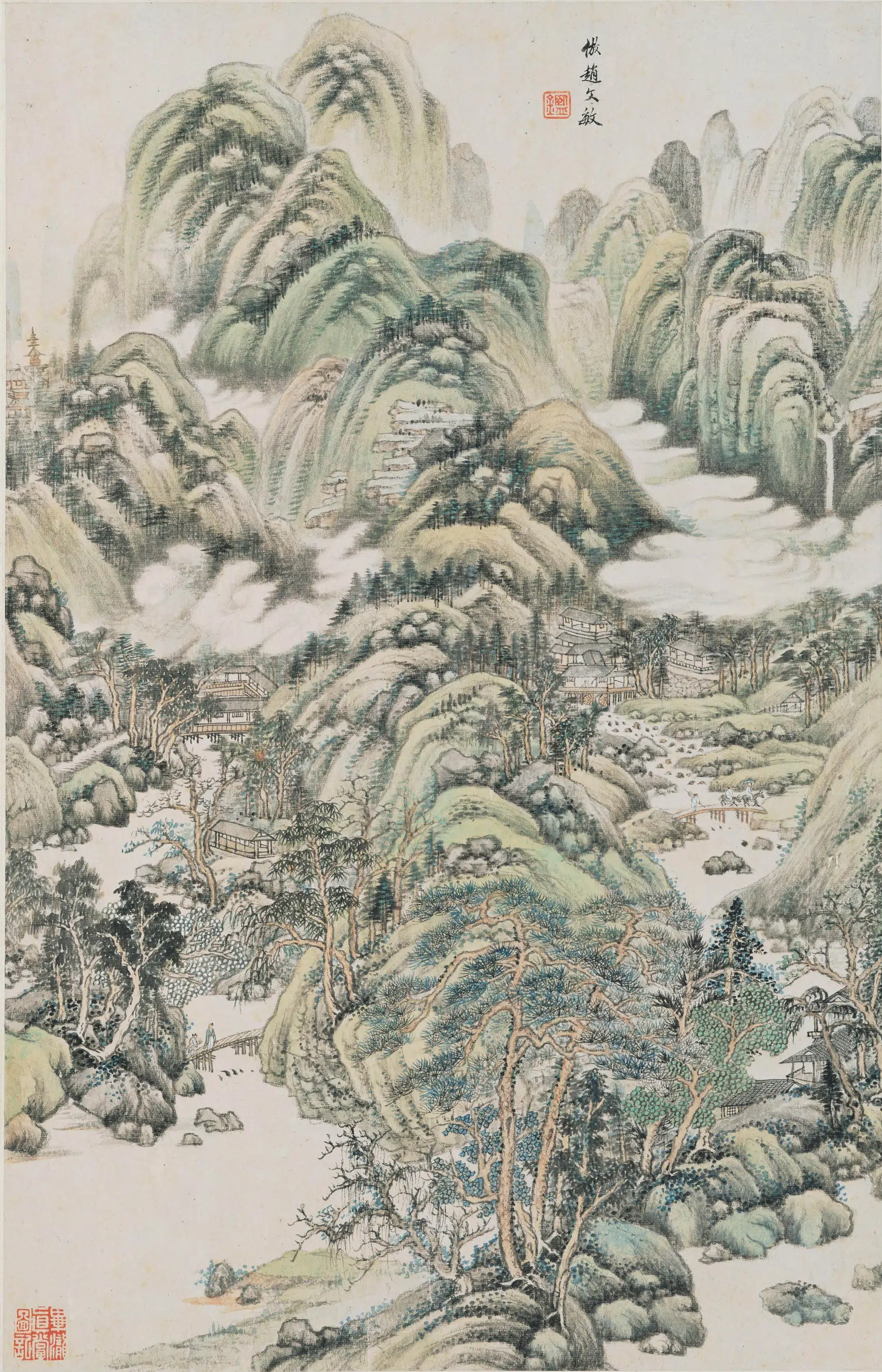 清代【王鉴】《仿宋元山水册》 第8张 清代【王鉴】《仿宋元山水册》 第8张