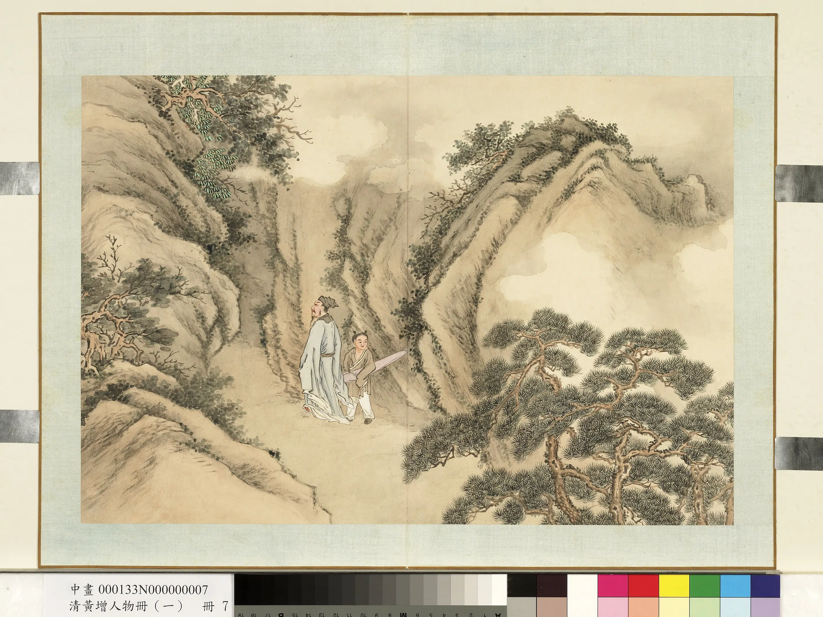 清代【黄增】《人物（一）册-人物故事七》