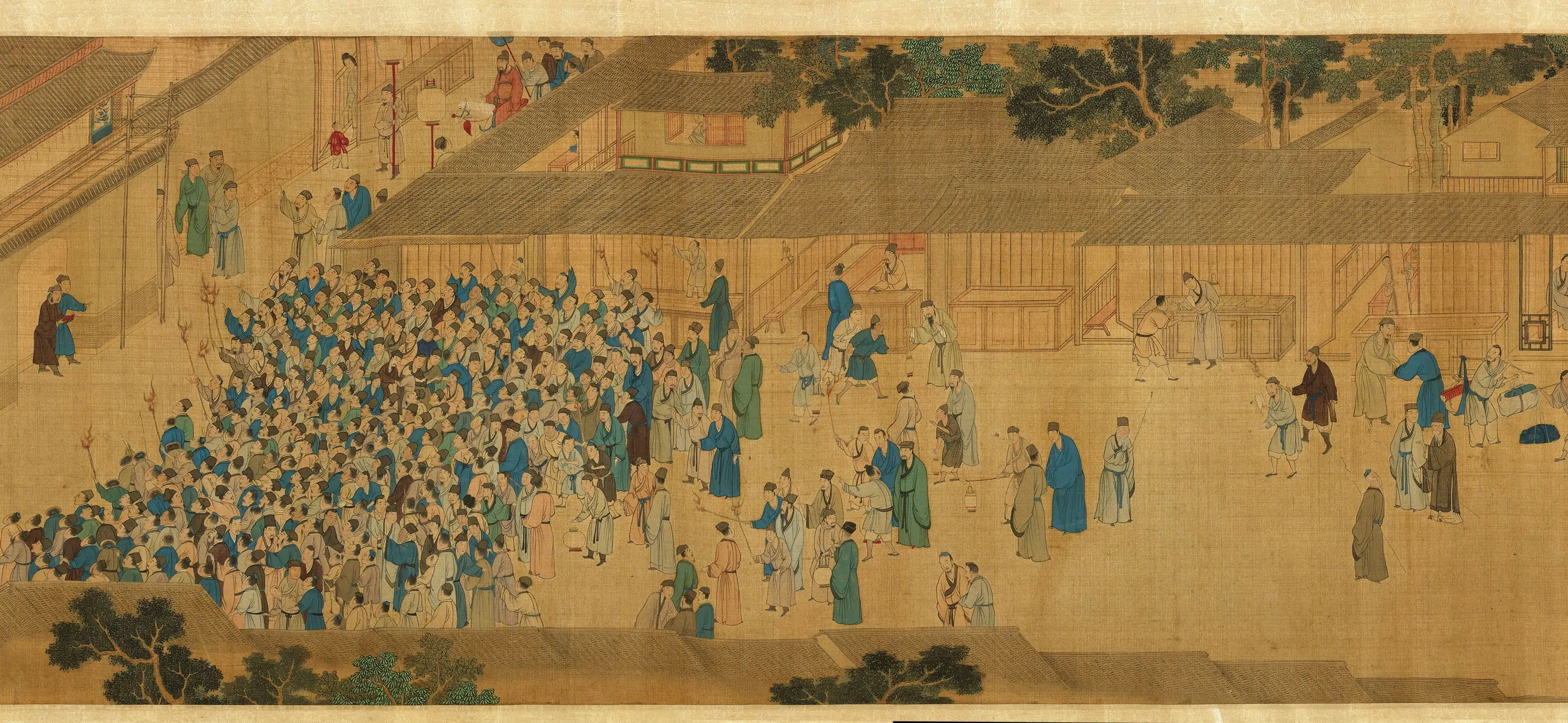 清代【梁亯（亨）】《观榜图卷》 第3张
