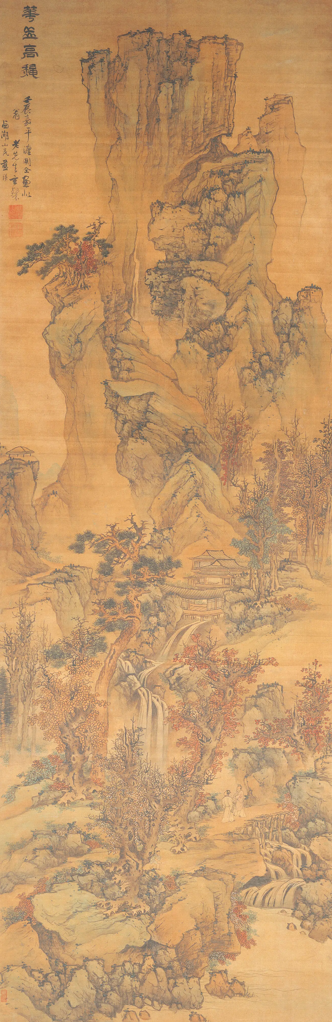 明朝【蓝瑛】《华岳高秋图轴》