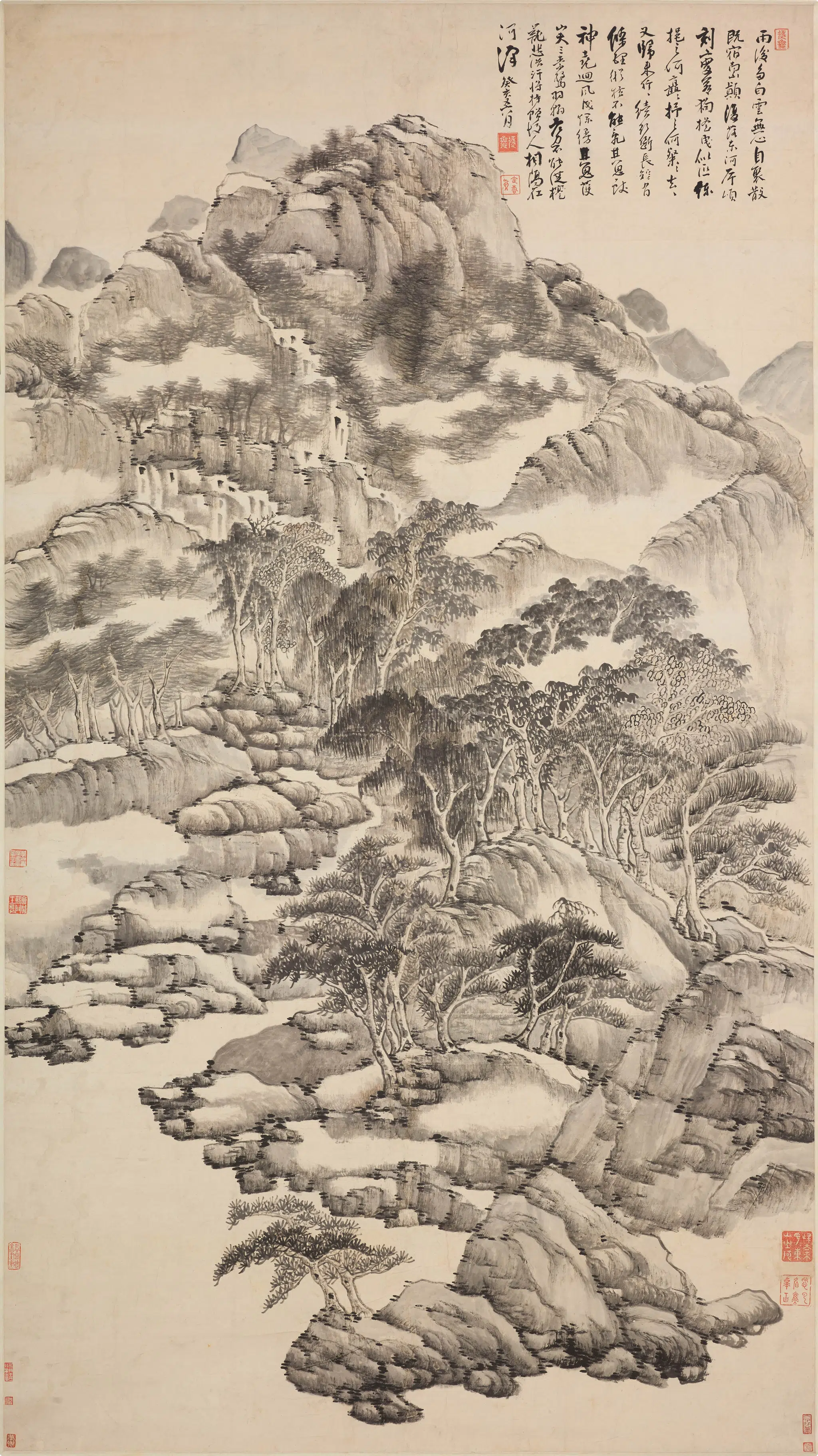 清代【法若真】《山水图轴》