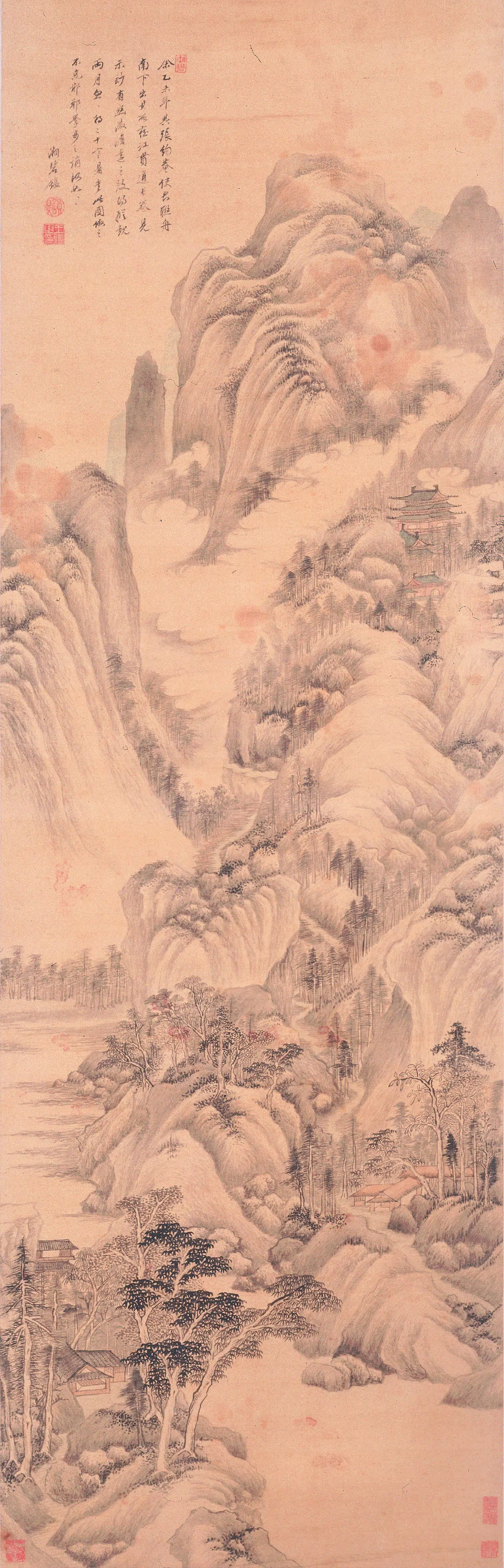 清代【王鉴】《仿古山水屏》 第7张 清代【王鉴】《仿古山水屏》 第7张