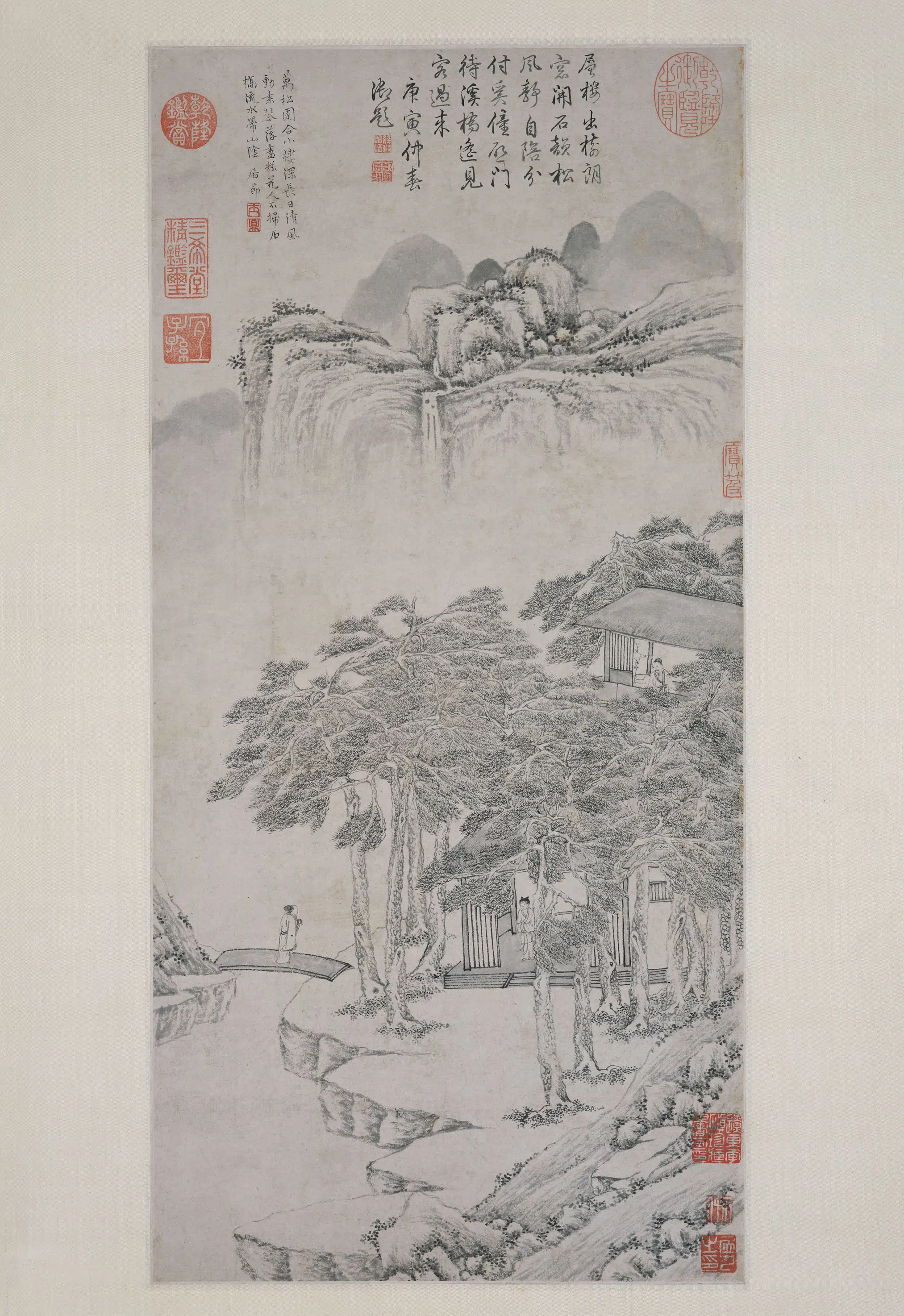 明朝【居节】《万松小筑图轴》