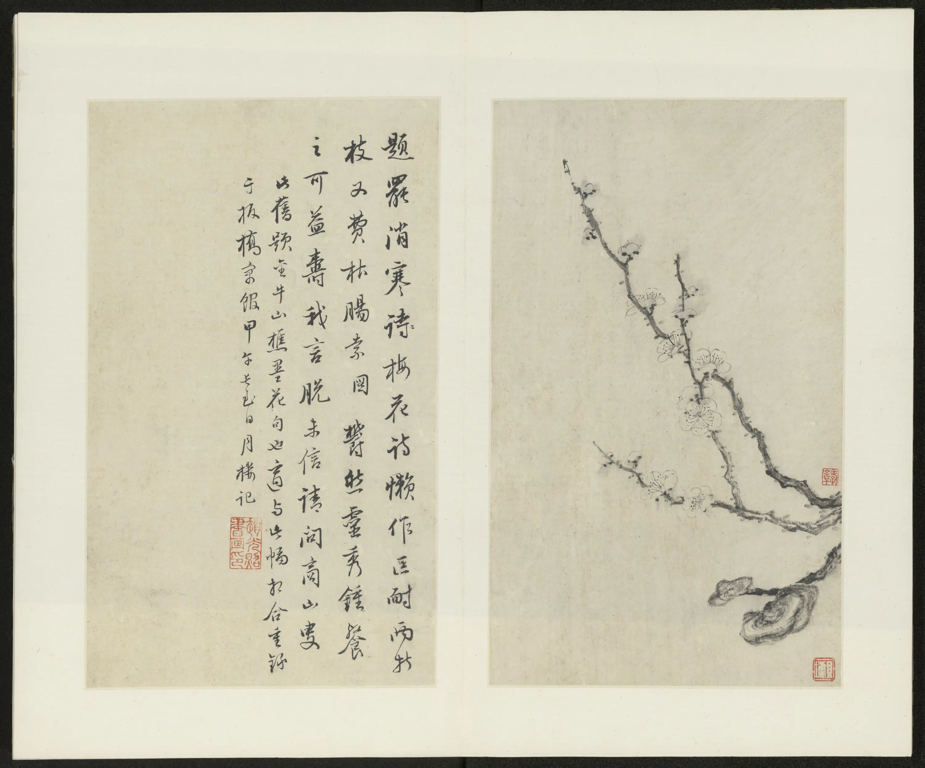 清代【金俊明】《梅花图册-1》 第1张