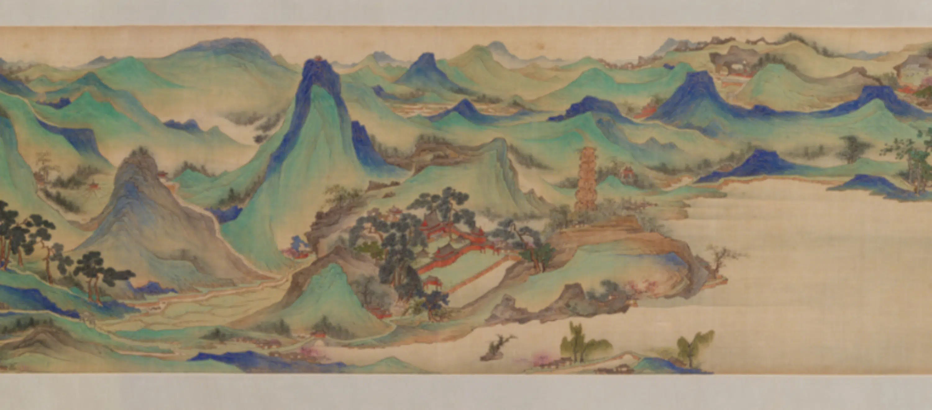 清代【章采】《谢彬画补景西湖载鹤图像卷》 第6张