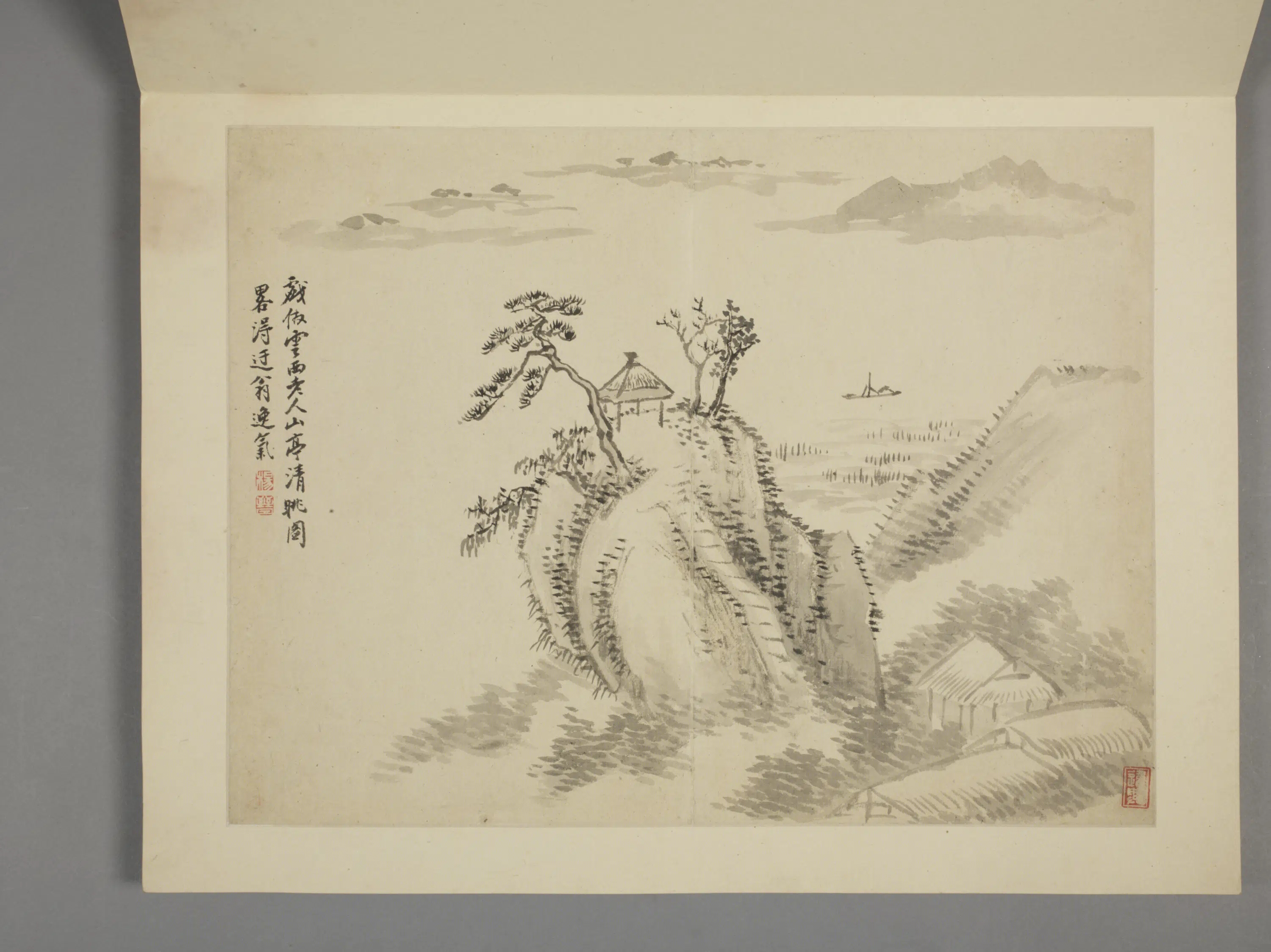 清代【杨晋】《山水花鸟册（10开）》 第5张