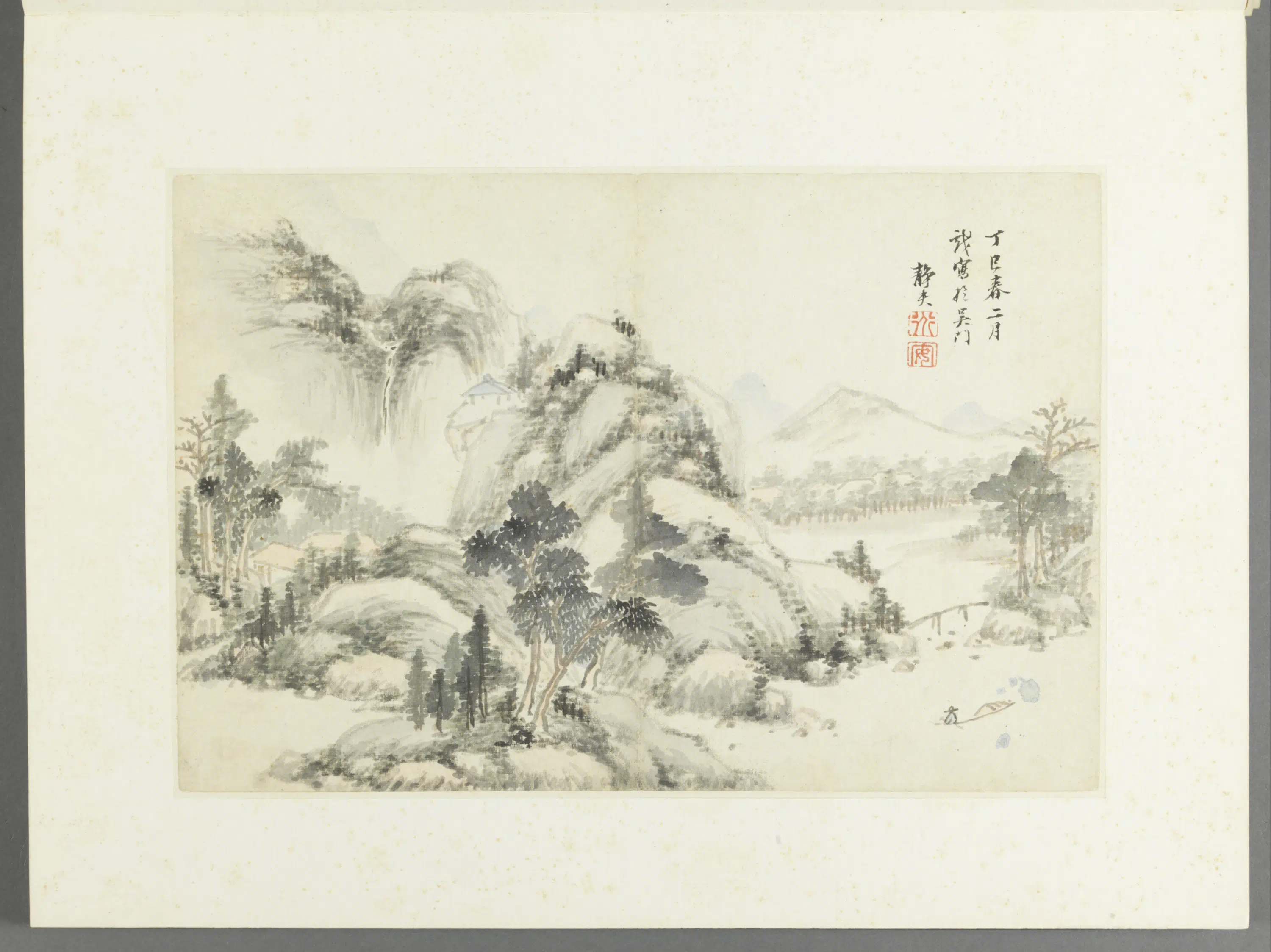 清代【吴历】《顾殷等山水册（12开）》 第4张