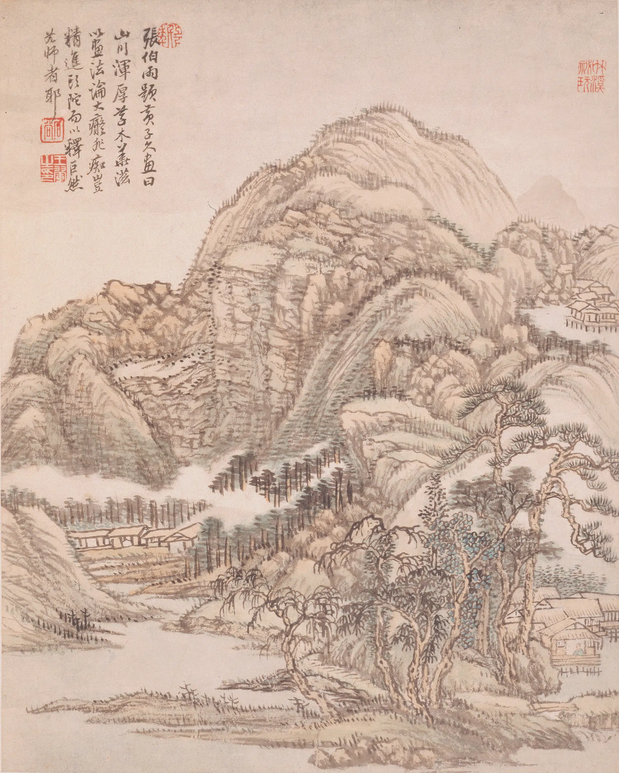 清代【王翚】《仿古山水册-2》 第2张