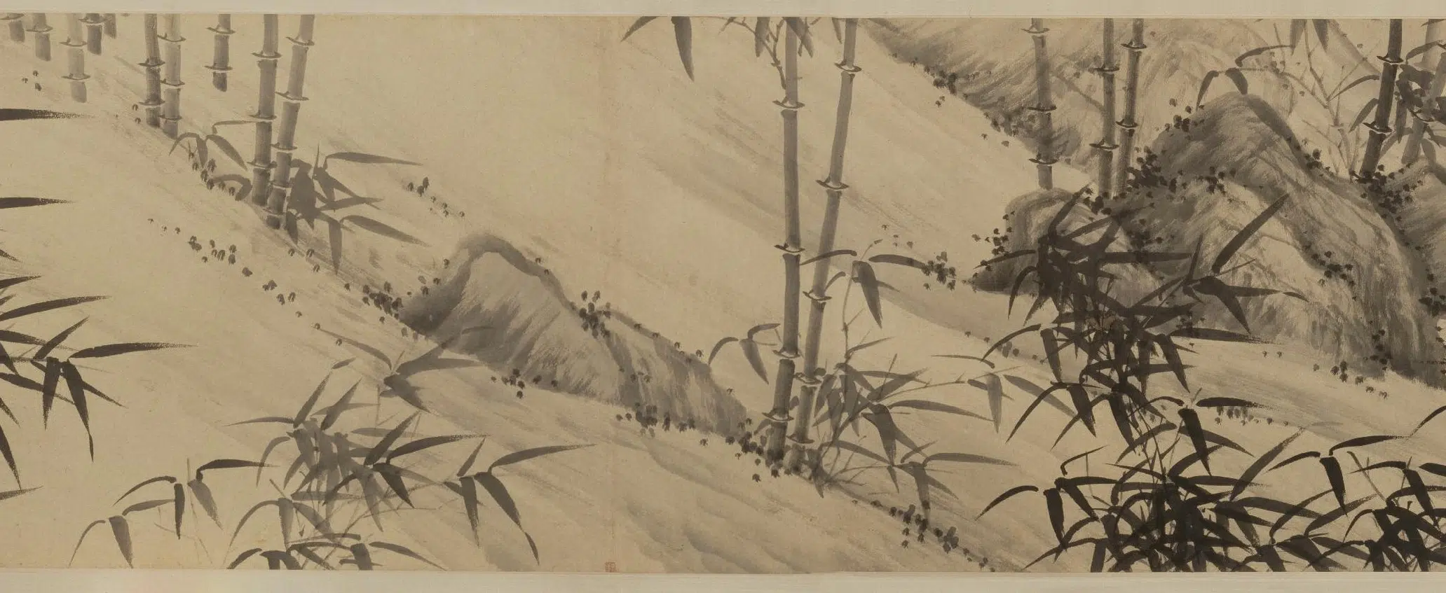 明朝【夏昶】《湘江风雨图卷》 第4张