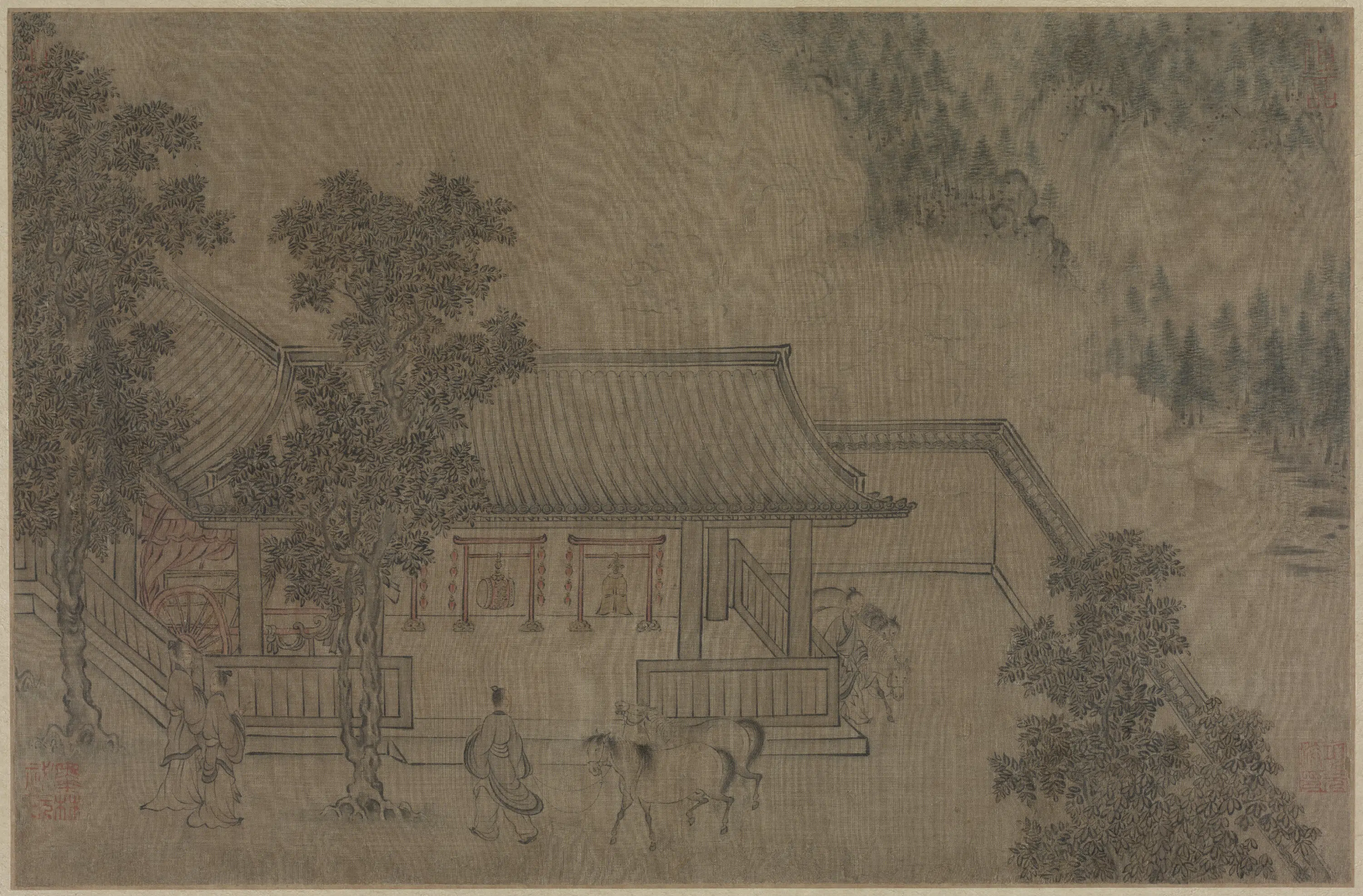 宋代【赵构】《马和之画赵构书唐风册（11开）》