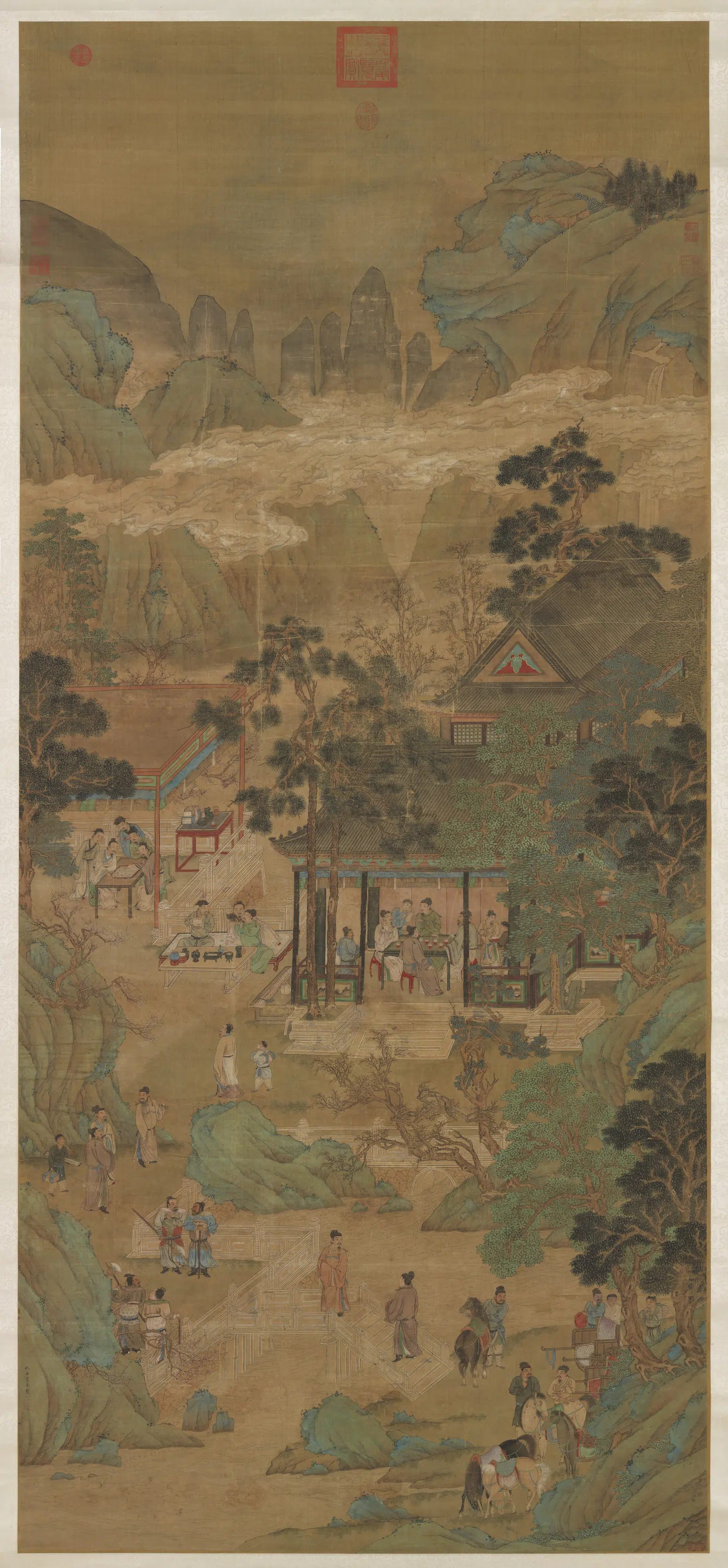 明朝【仇英】《十八学士登瀛洲图轴》