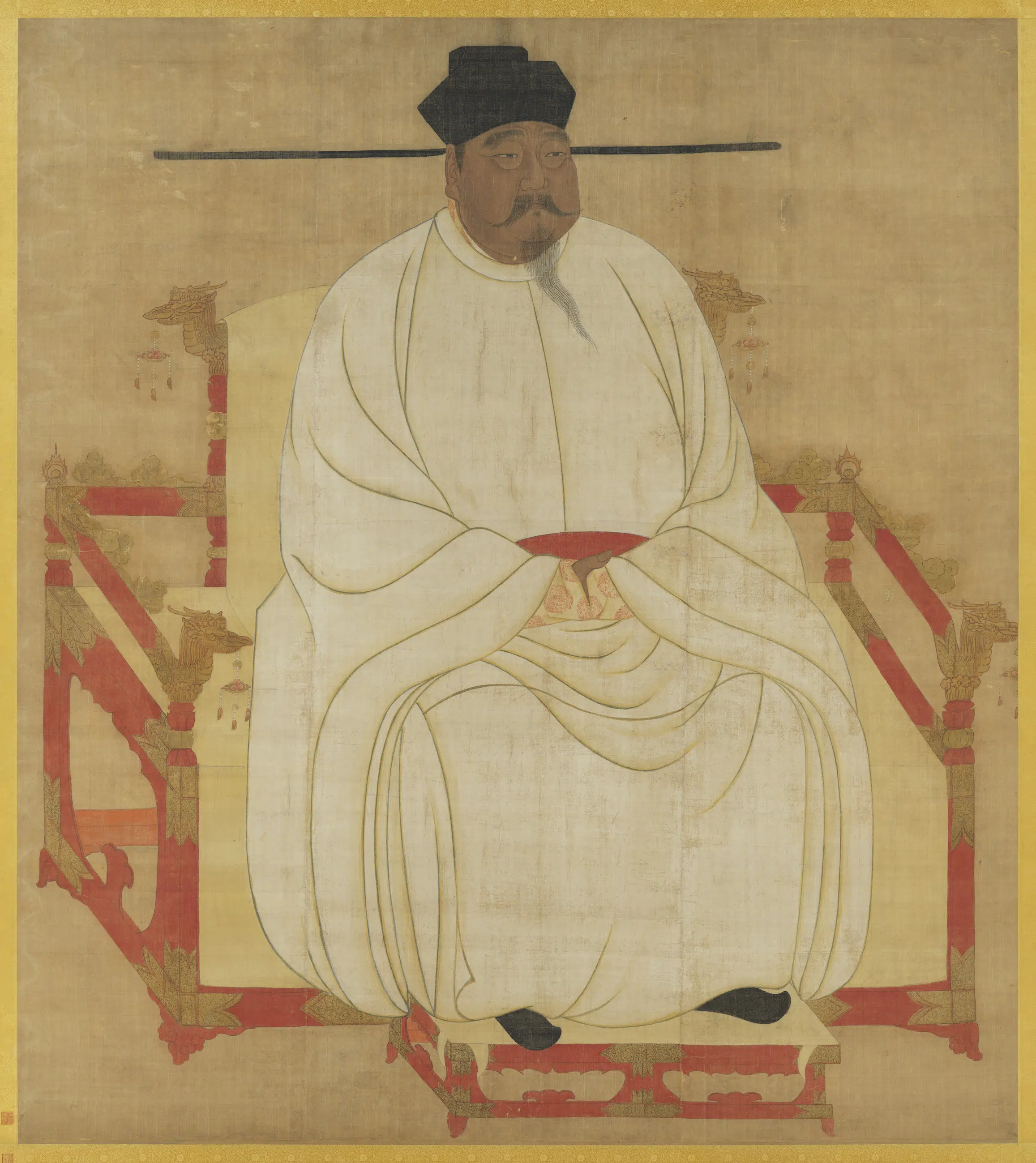 宋代《宋太祖坐像图轴》