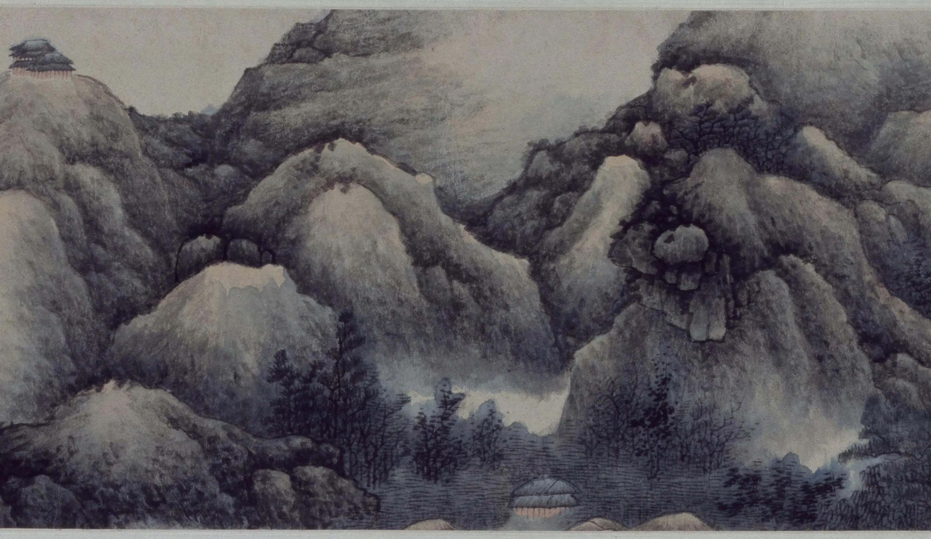 清代【龚贤】《摄山棲霞图卷》 第2张 清代【龚贤】《摄山棲霞图卷》 第2张