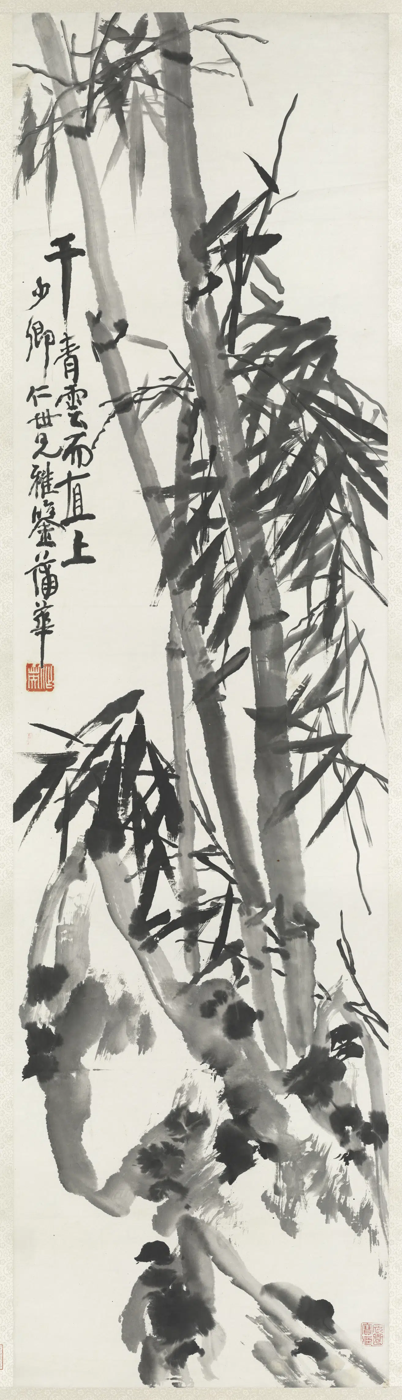 清代【蒲华】《墨竹六屏图轴》 第3张