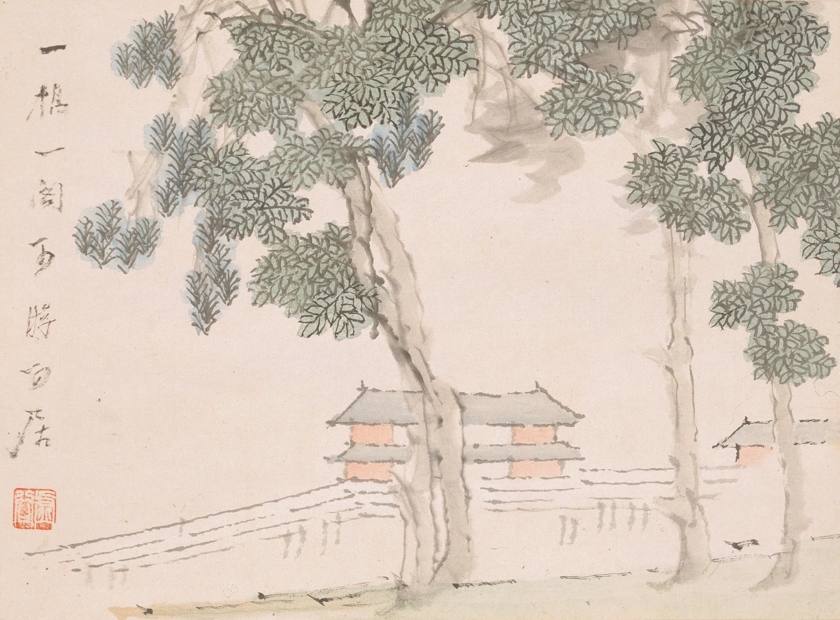 清代【虚谷】《山水册-2》 第8张