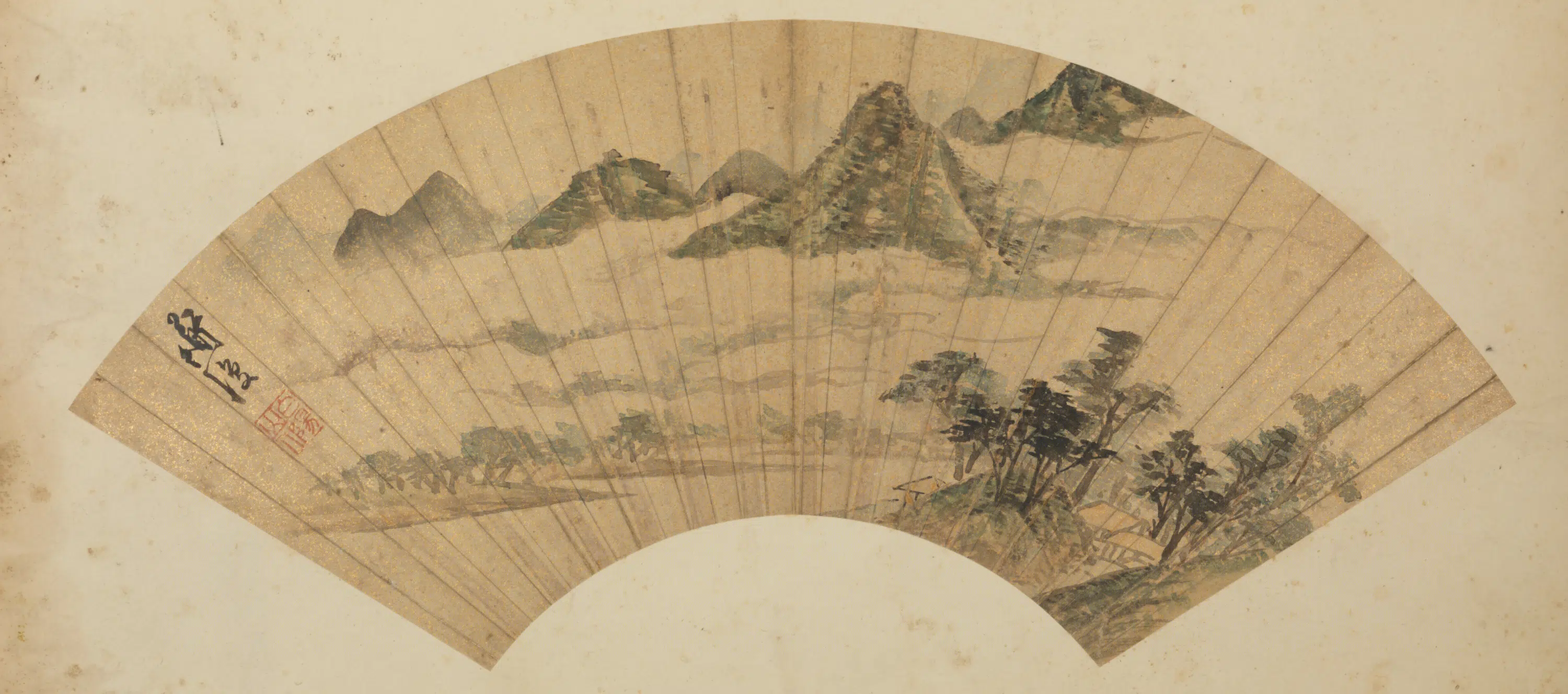 明朝【陈淳（道复）-可能重复】《云山图扇页》