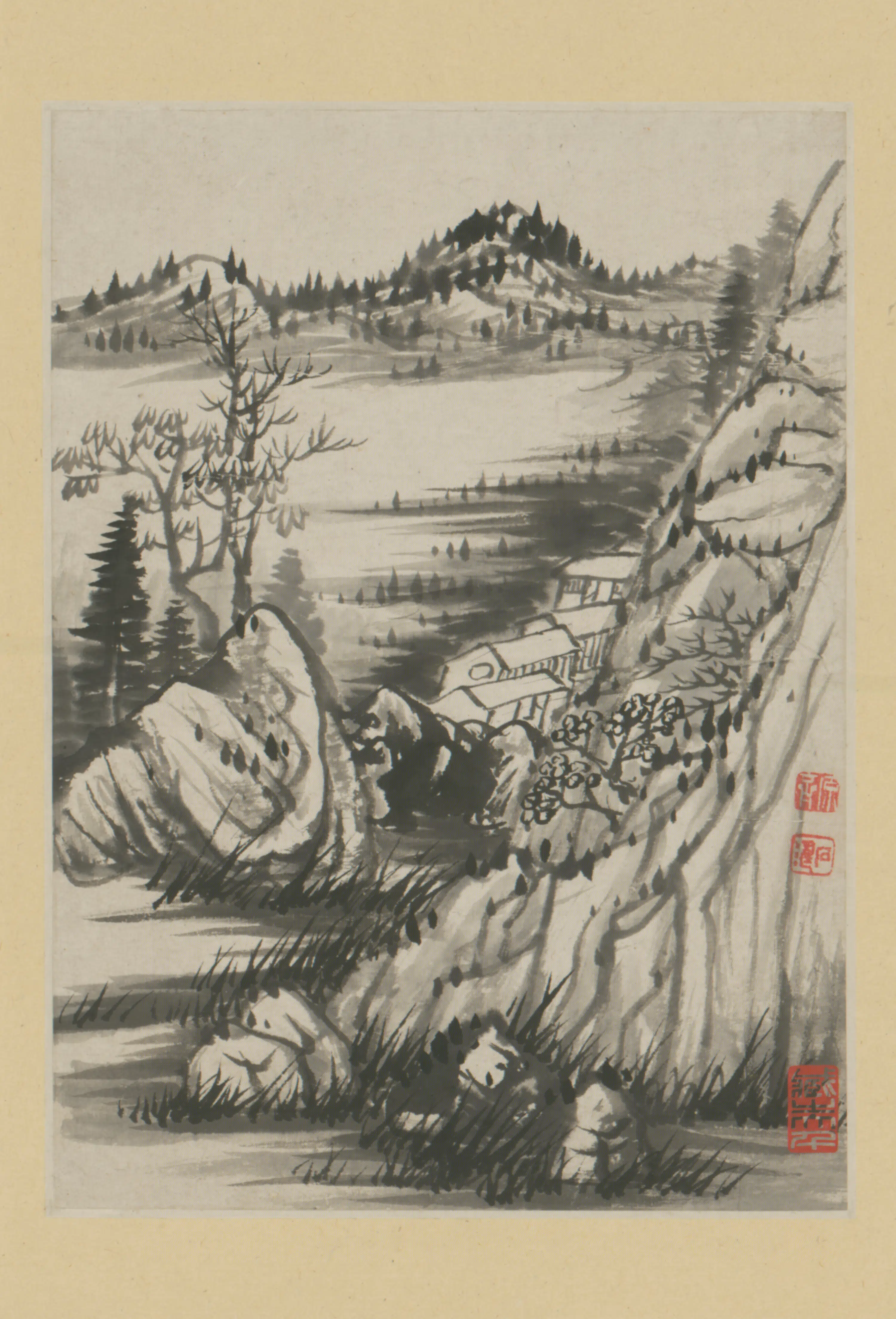 清代【原济】《金山龙游寺诗意册》 第12张 清代【原济】《金山龙游寺诗意册》 第12张